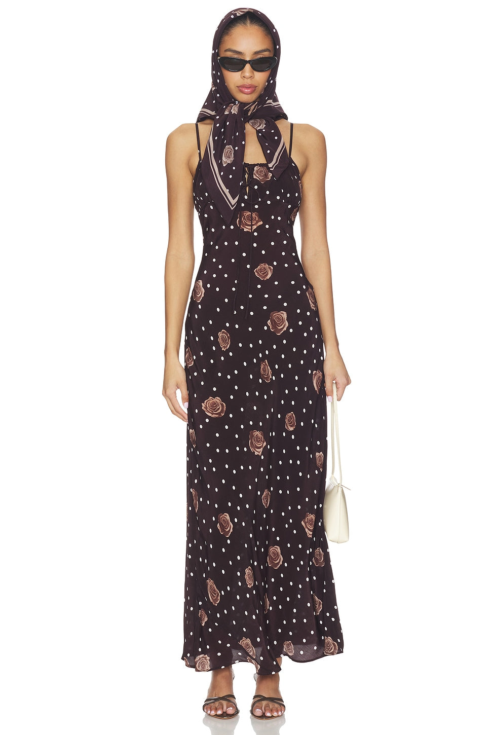 Revolve Timeless Polka With Desert Roses With Head Scarf