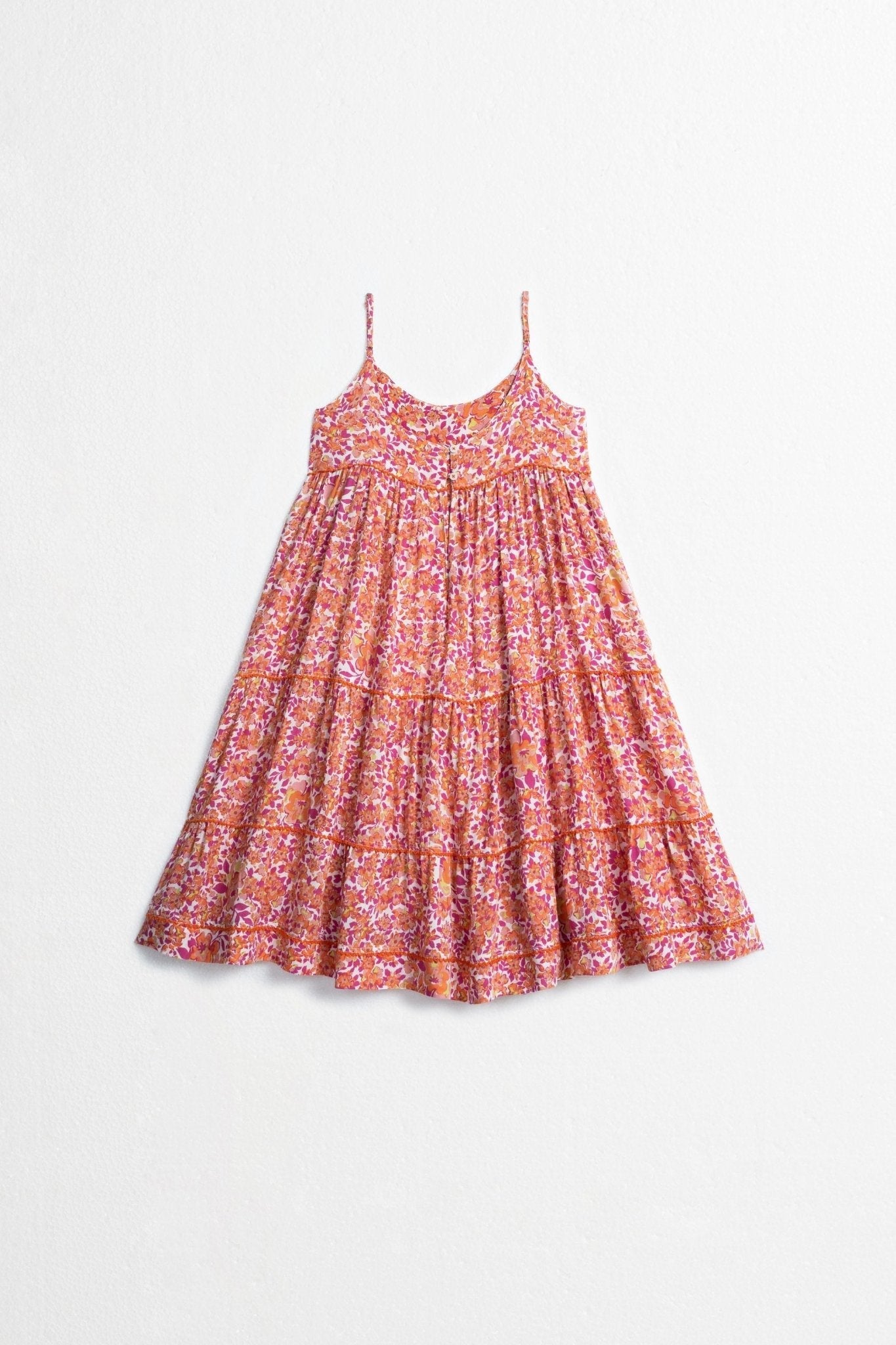 Kids Long Dress Bambi - Pink Net - Poupette St Barth