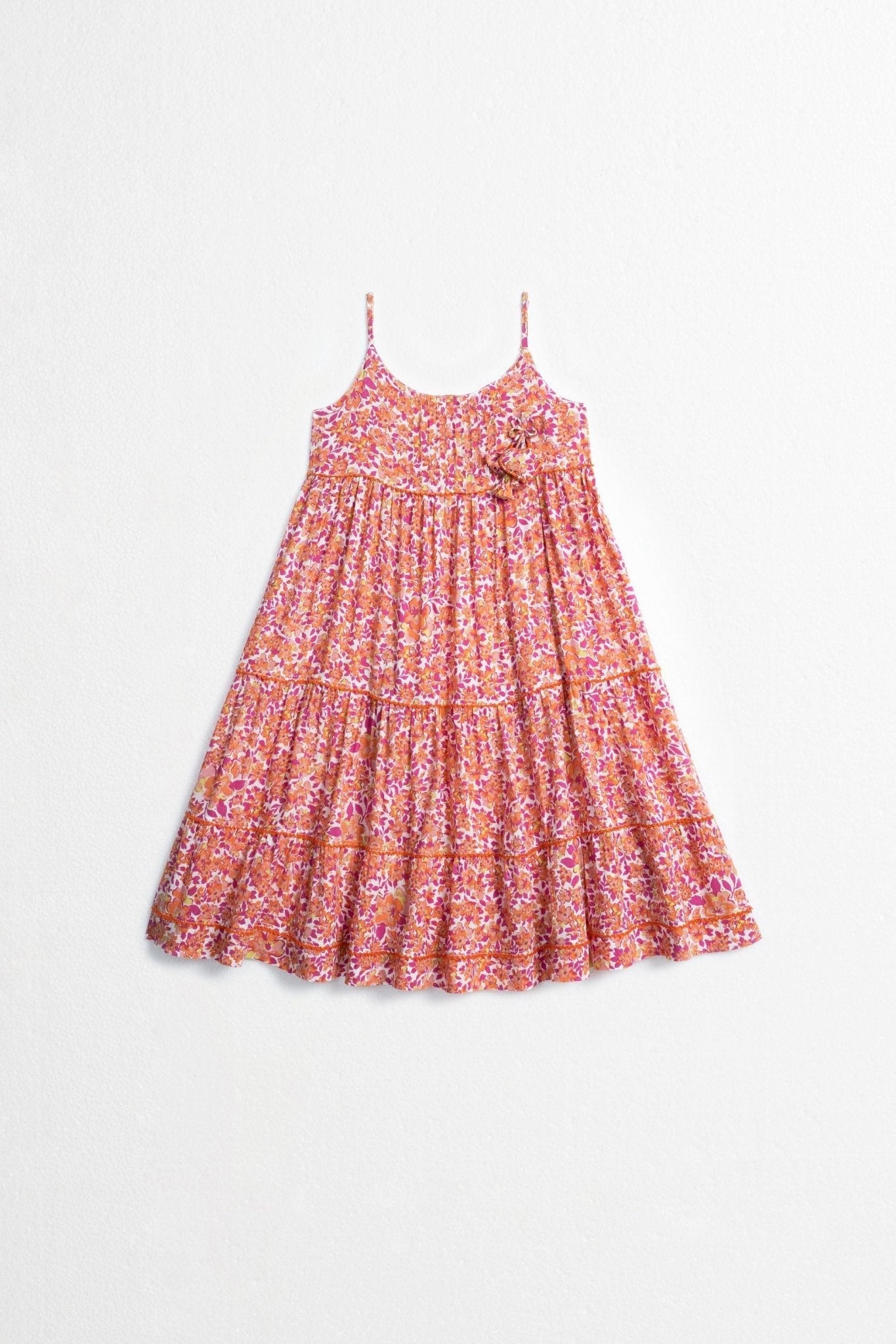 Kids Long Dress Bambi - Pink Net - Poupette St Barth
