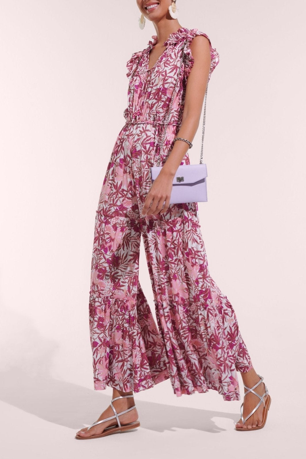 Long Jumpsuit Belene - Pink Orchid - Poupette St Barth