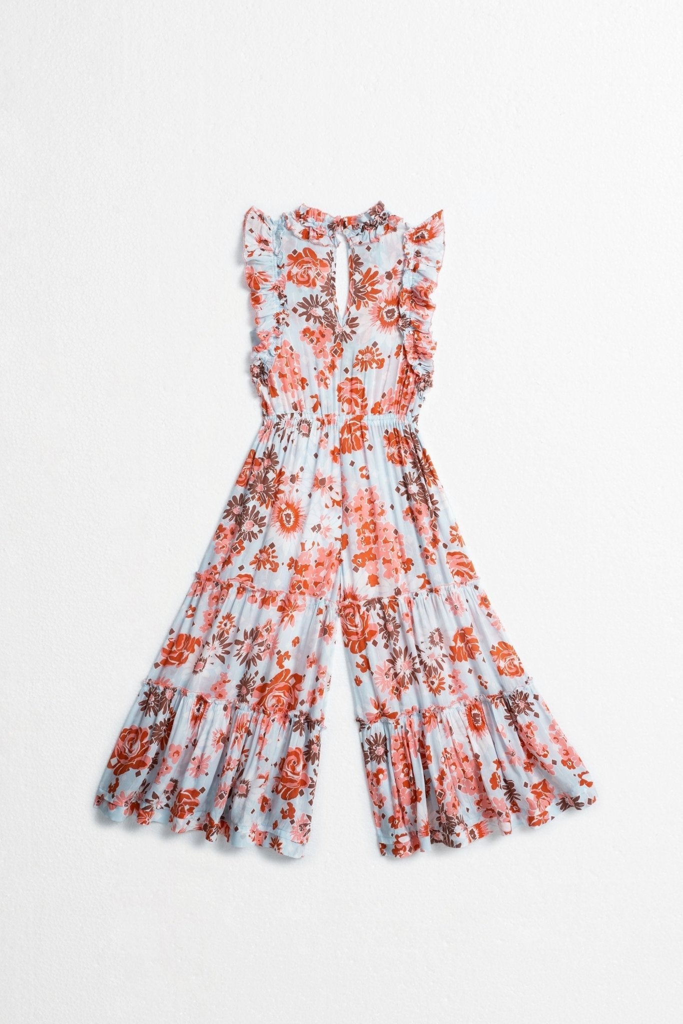 Kids Long Jumpsuit Belene - Blue 90'S - Poupette St Barth