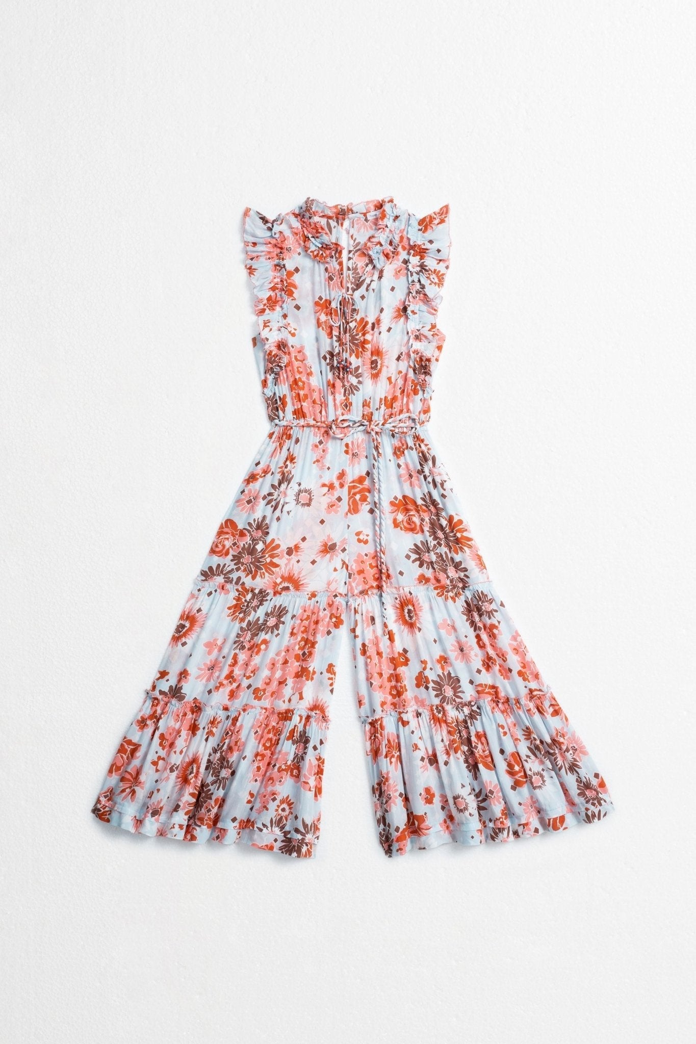 Kids Long Jumpsuit Belene - Blue 90'S - Poupette St Barth