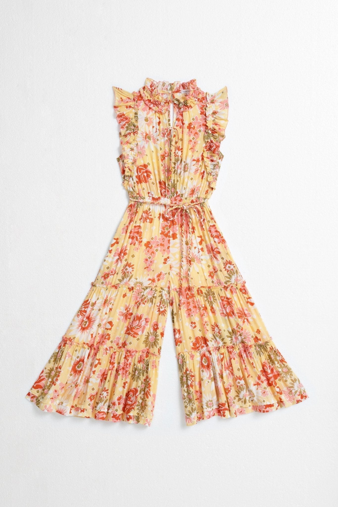 Kids Long Jumpsuit Belene - Yellow 90'S - Poupette St Barth