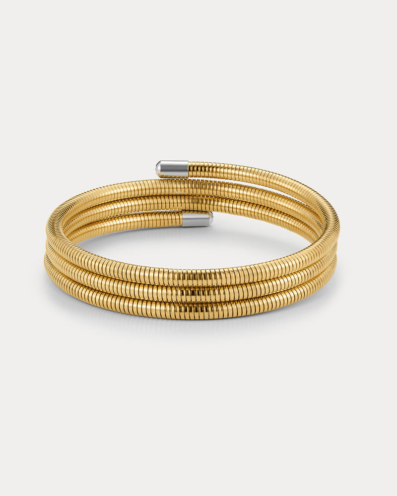 The Luv Aj Mini Palais Flex Snake Bracelet in Gold