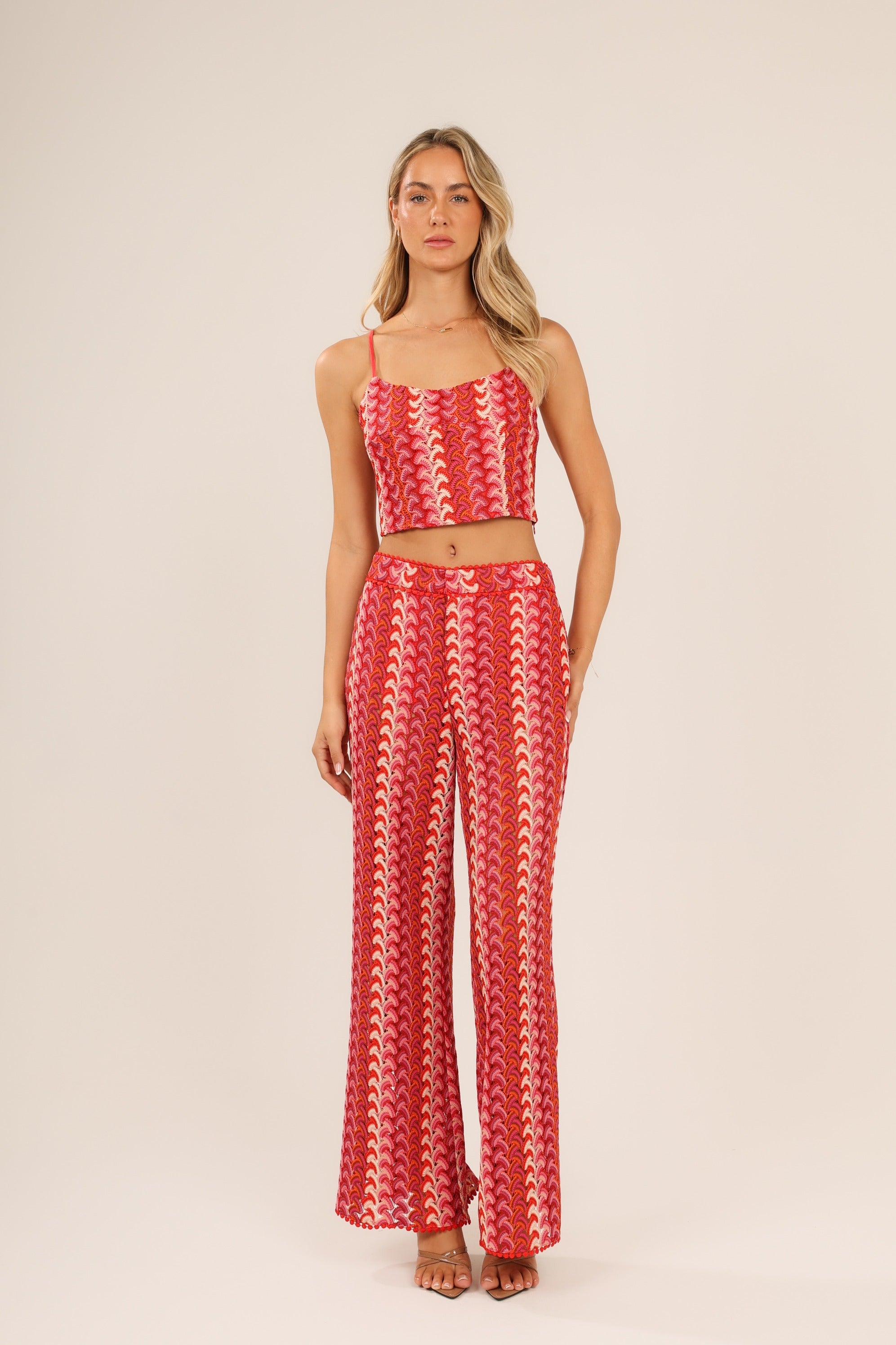 Lagos Crop Top | Red Multi