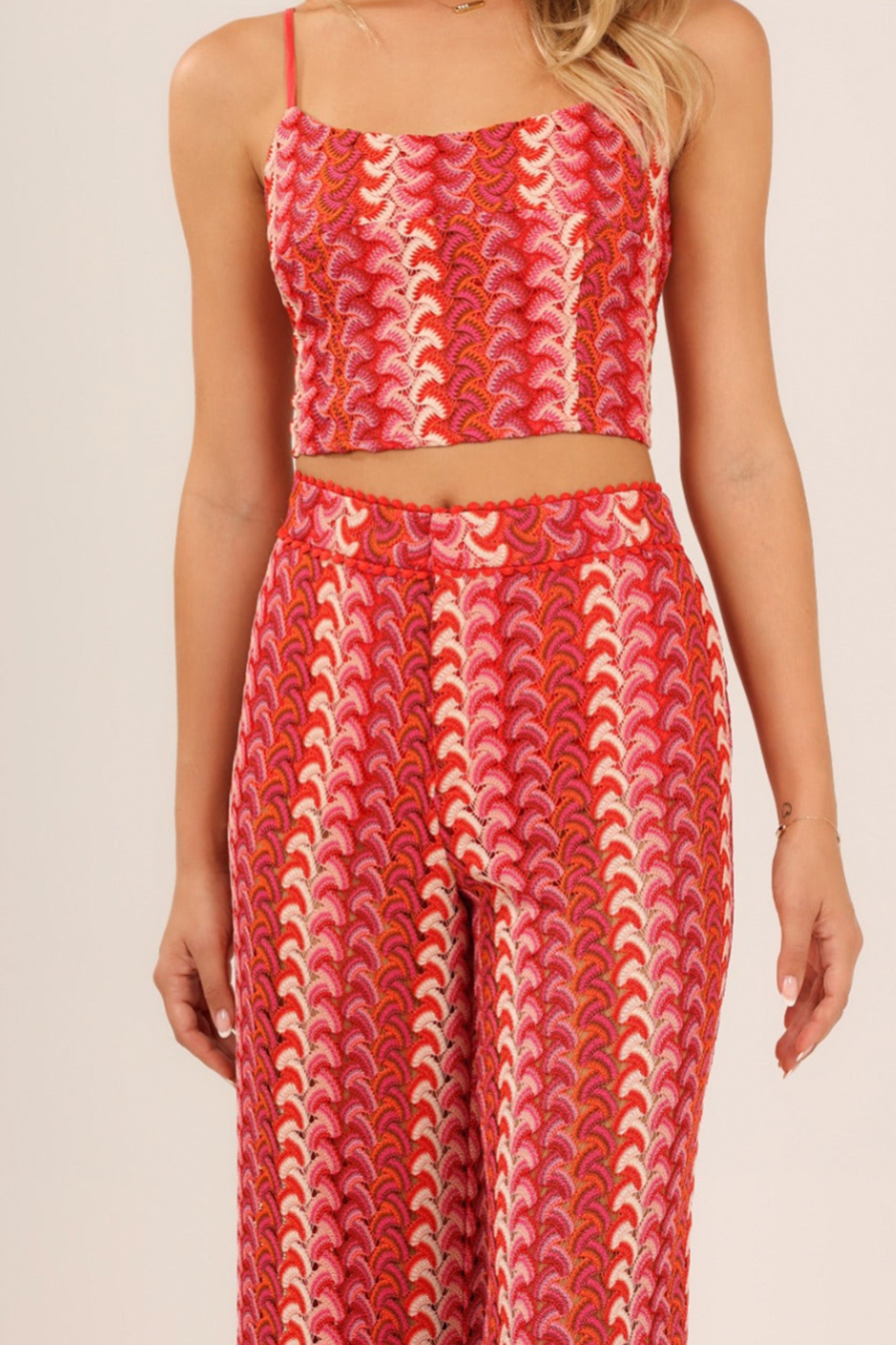 Lagos Crop Top | Red Multi