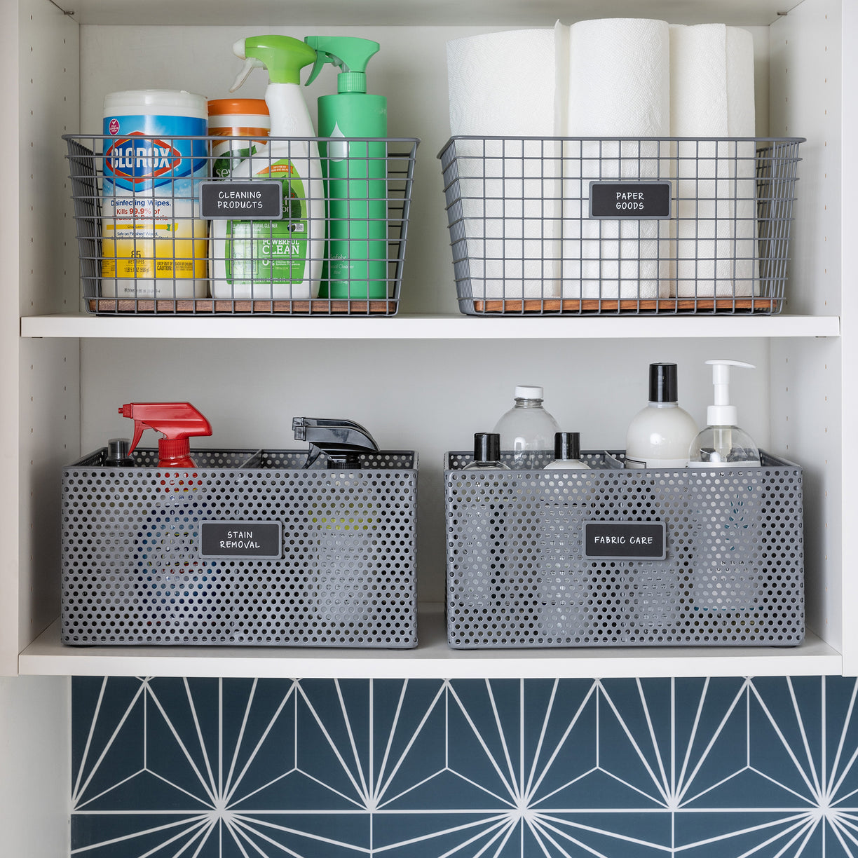Bathroom, Linen and Laundry Room Label Set | Black