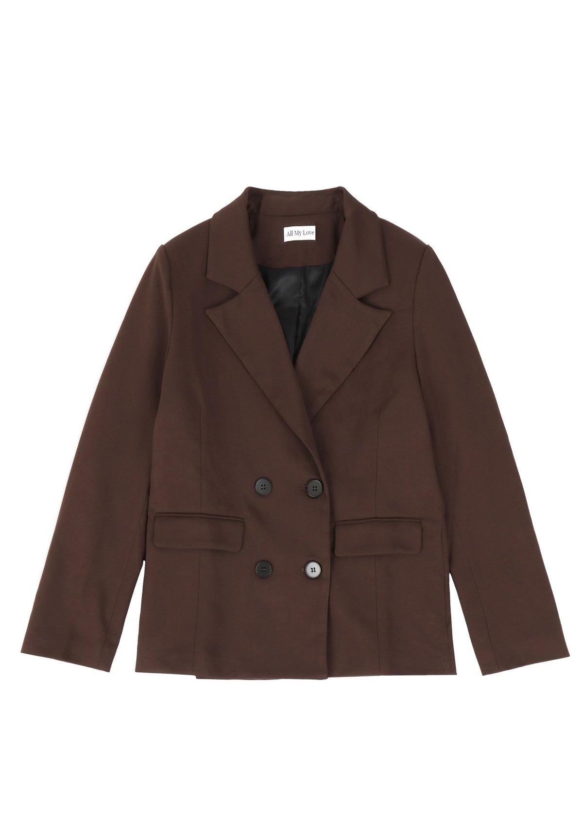 Lauren Blazer in Toast — tailored women's work jacket, front view, All My Love
