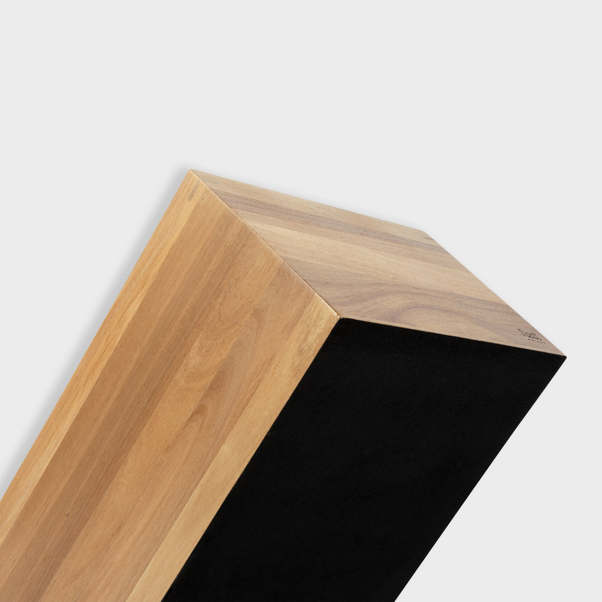 Lined Acacia Bin | Oil-rubbed Acacia
