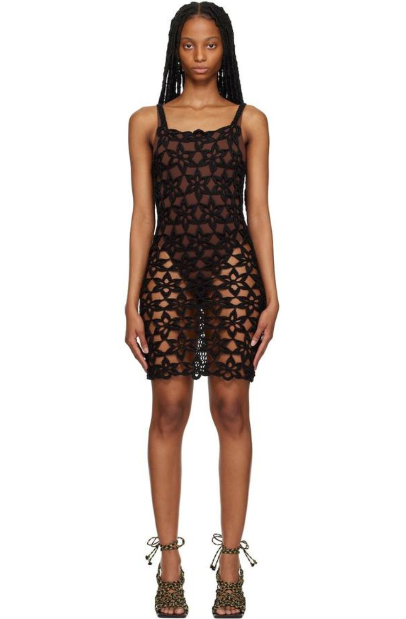 Lisbeth Crochet Dress | Black