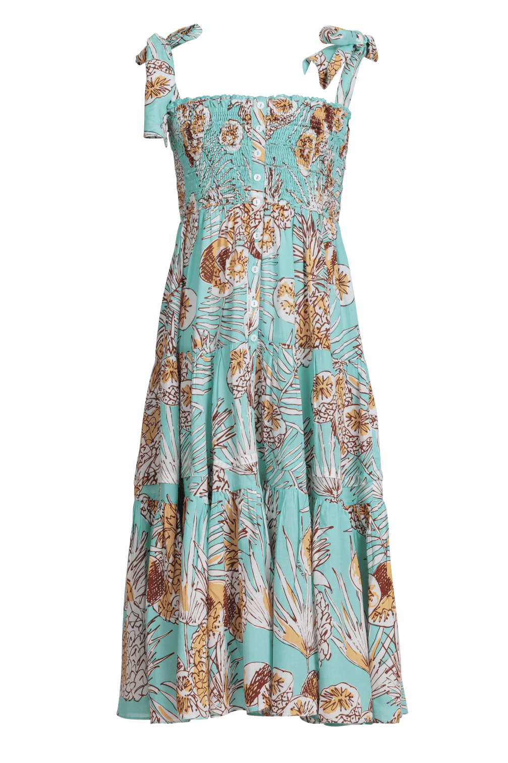 Long Dress Triny for girls - Mint Karibia - Poupette St Barth