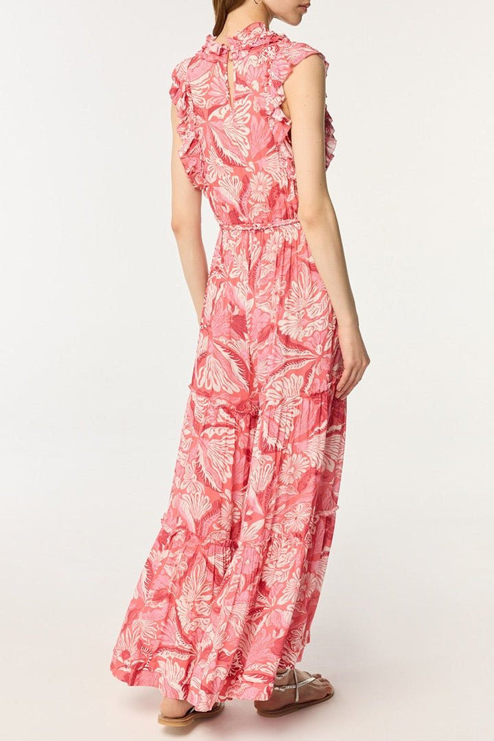 Long Jumpsuit Belene - Pink Tiger Lily - Poupette St Barth