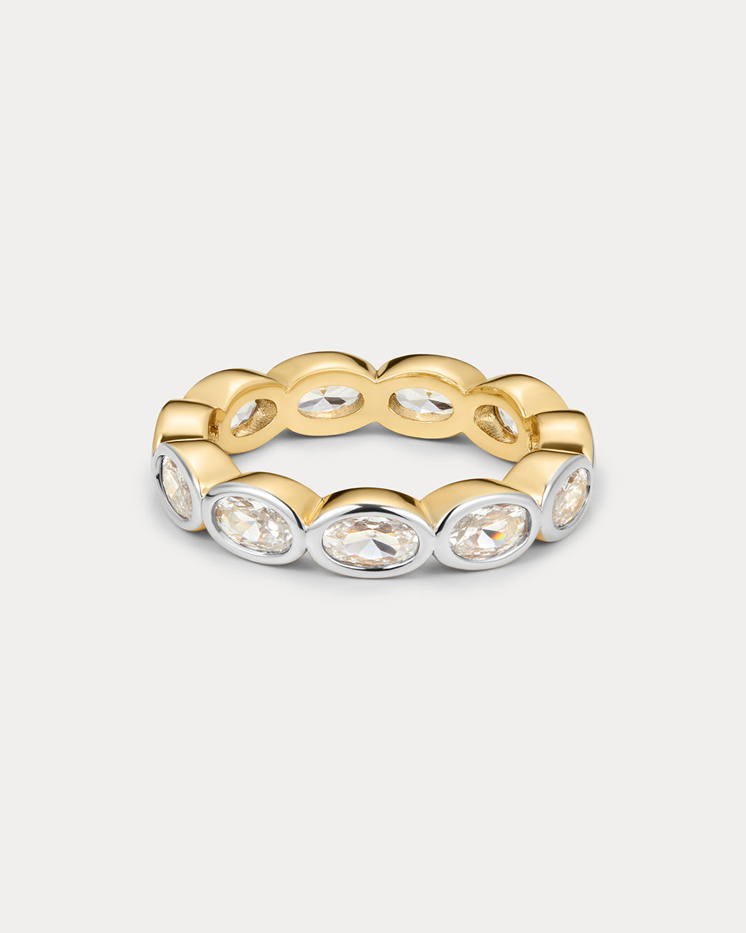 The Luv Aj Palais Eternity Ring in Gold on White Background