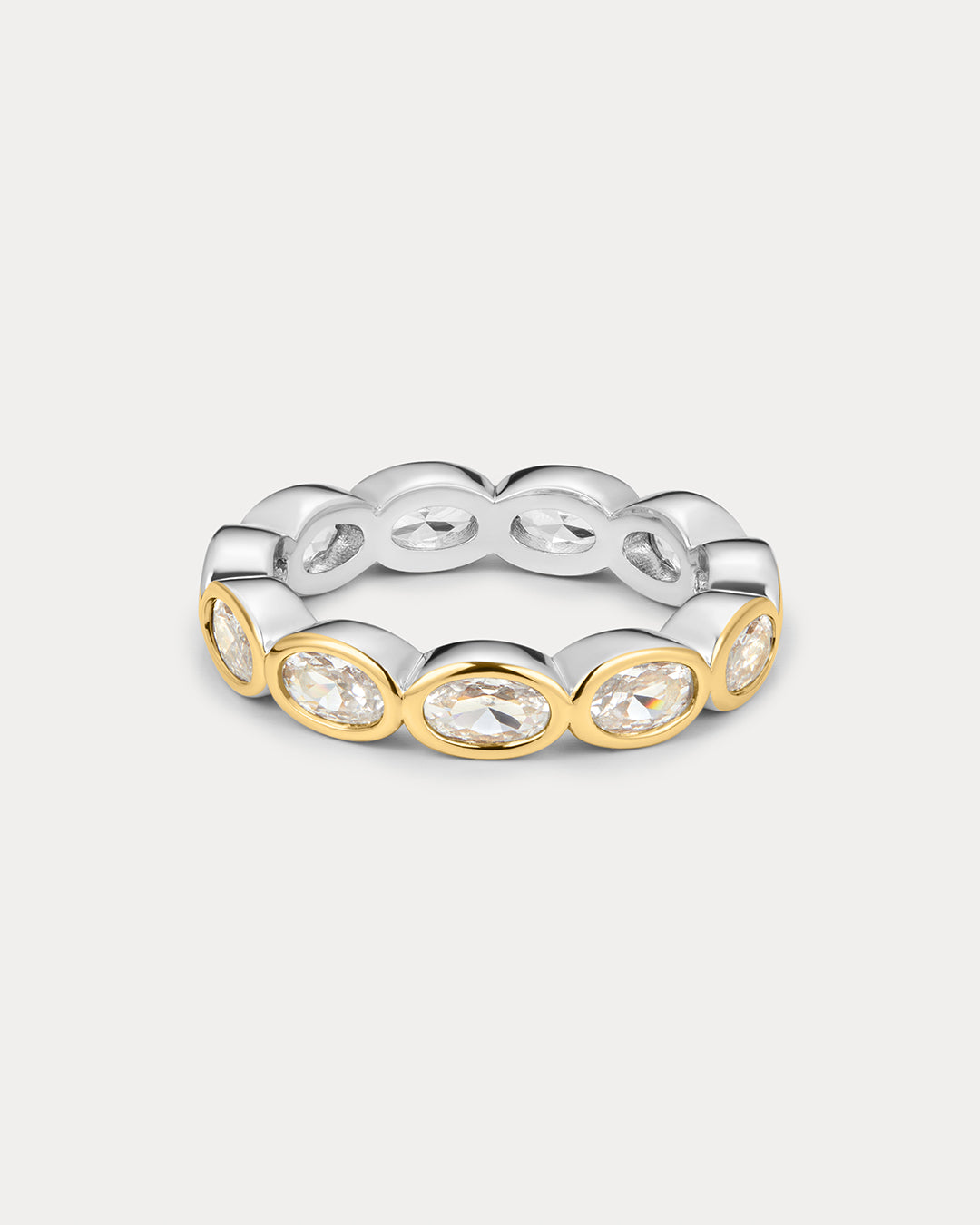 The Luv Aj Palais Eternity Ring in Silver on white background