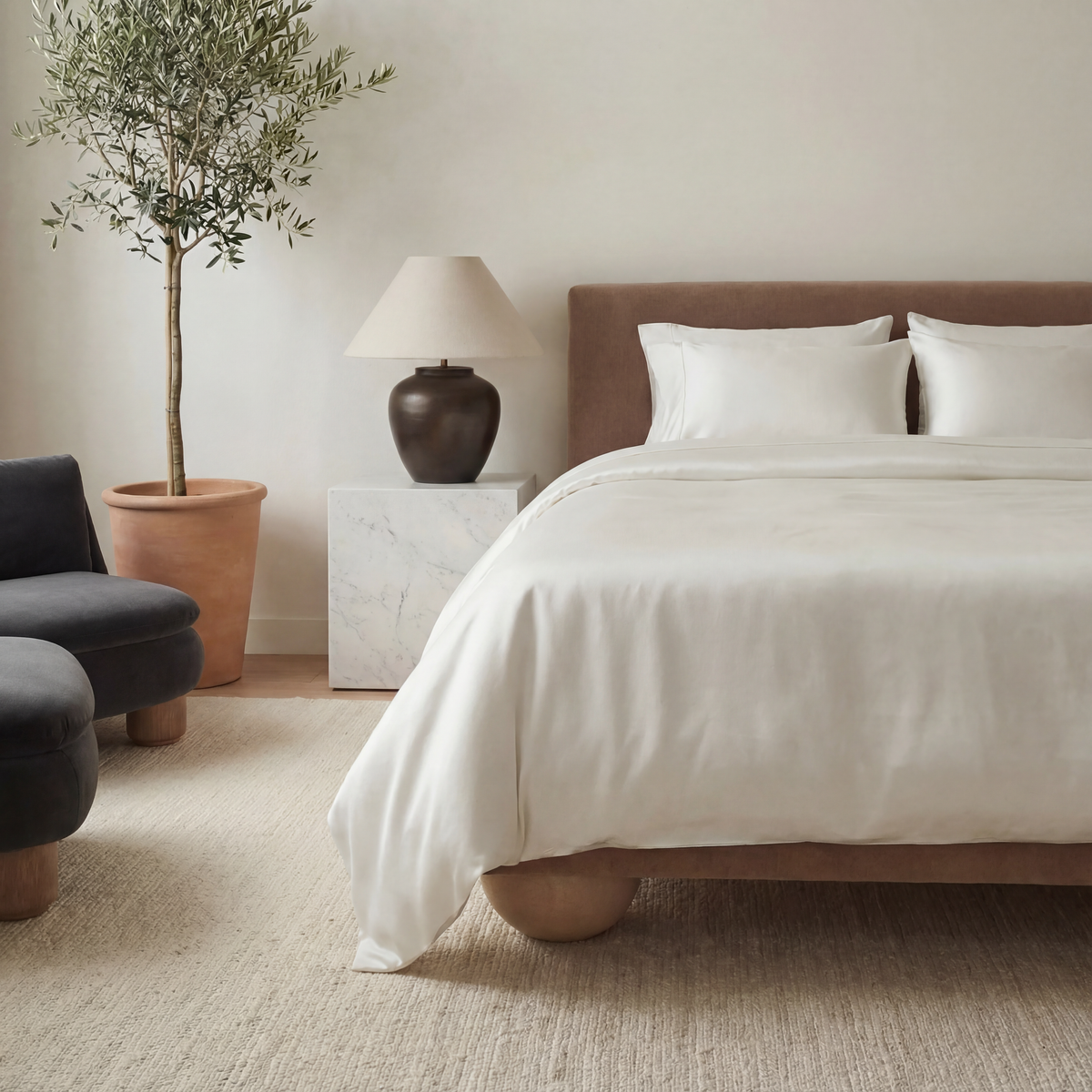 Luxe Sateen Duvet Cover / Cloud