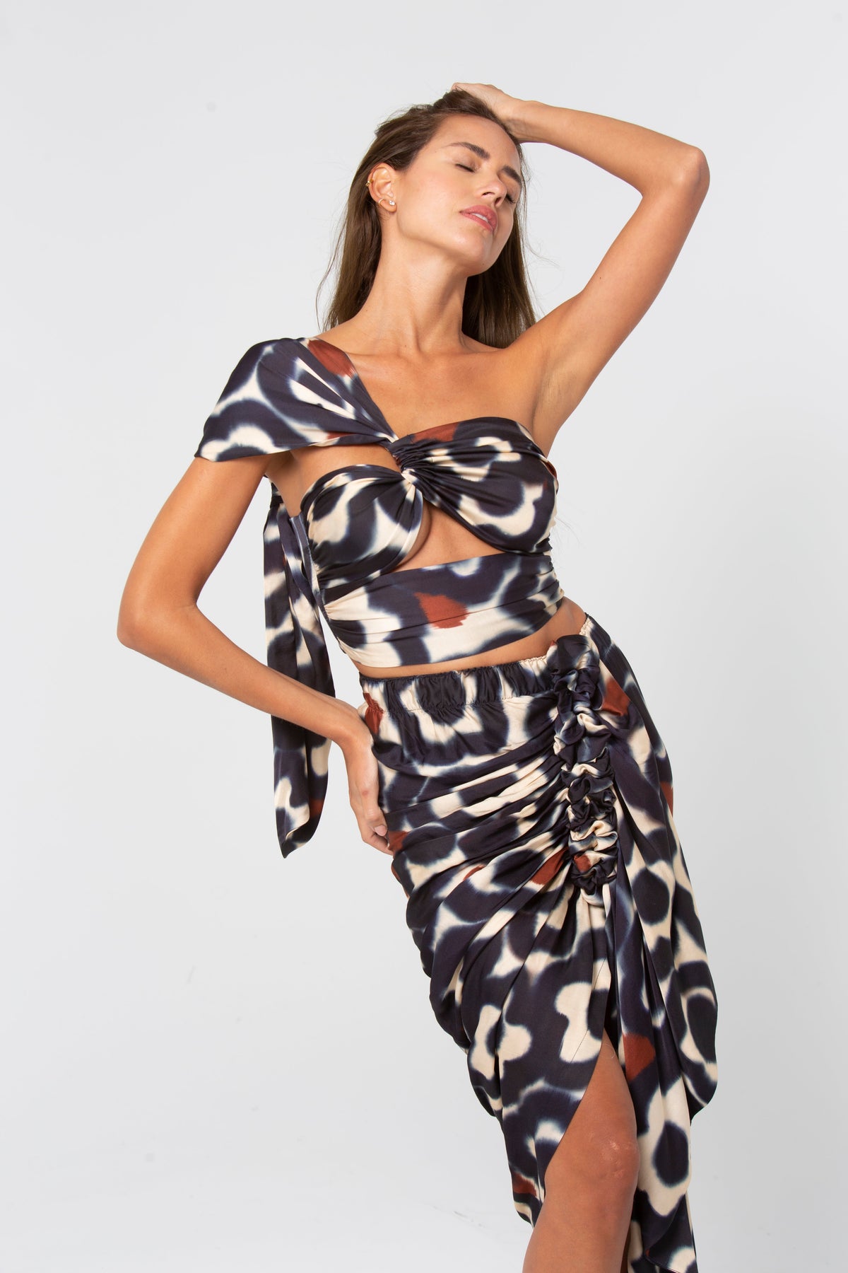 Tulum Skirt Navy Floral