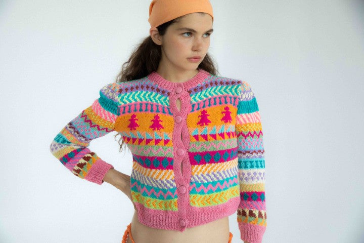 Anais Knit Cardigan Pink | Tach