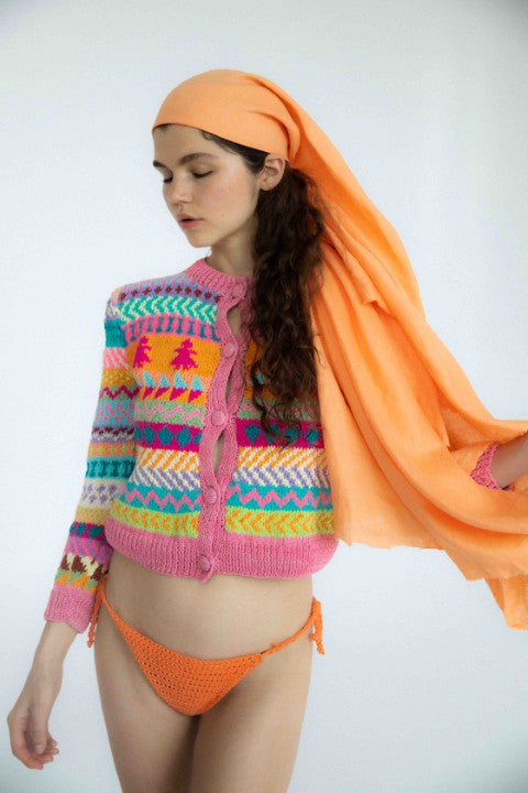 Anais Knit Cardigan Pink | Tach