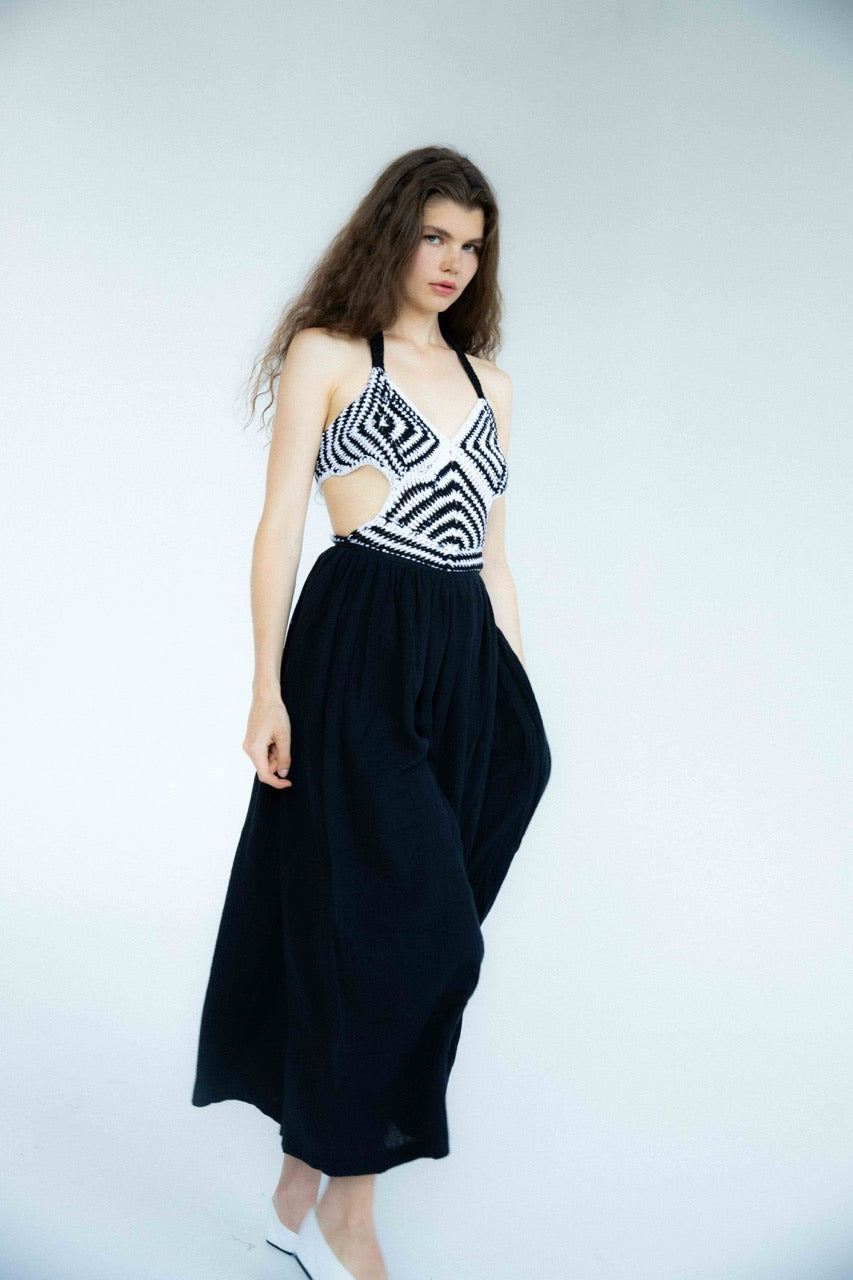 Lina Dress | Black & White