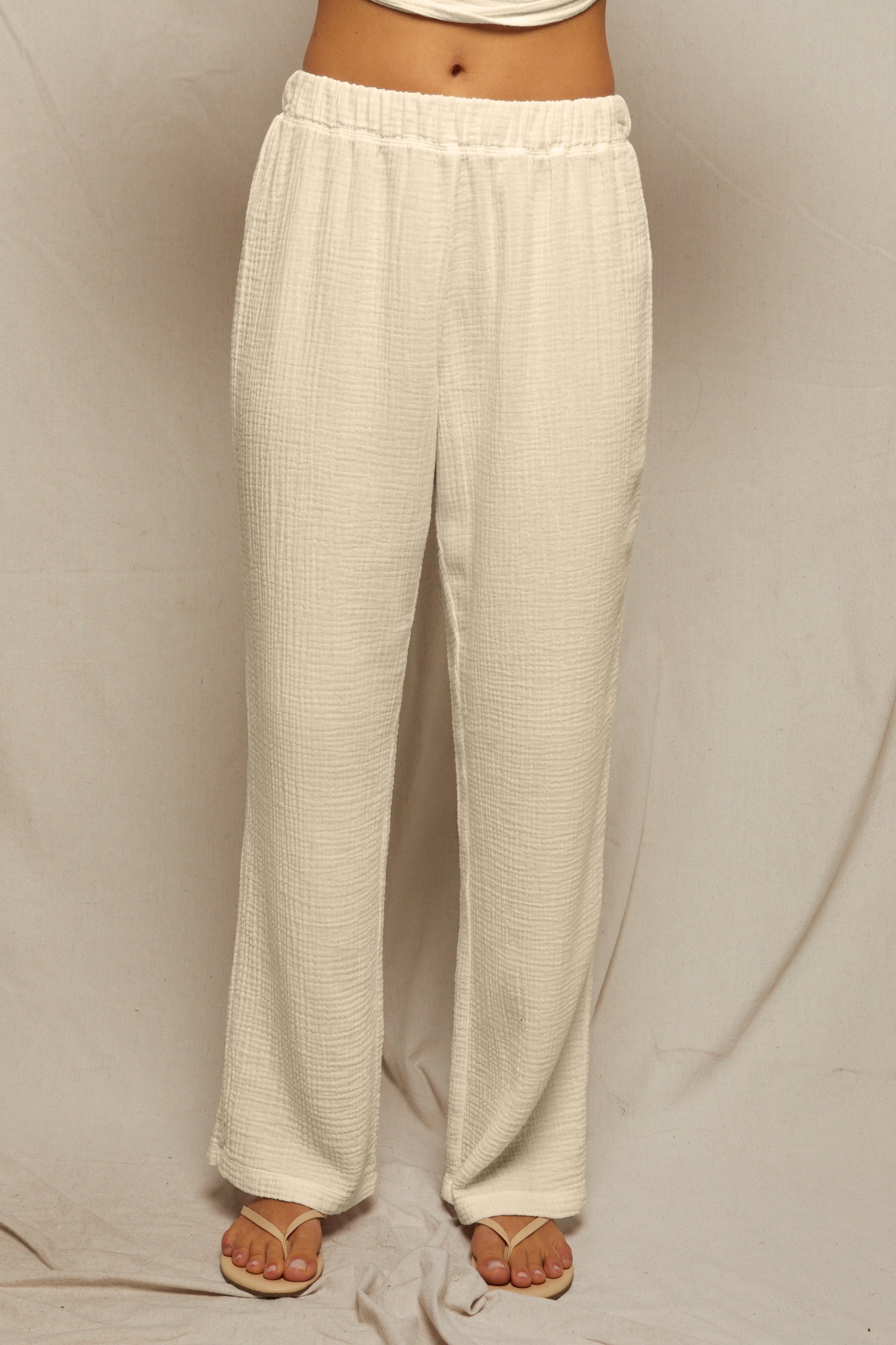 mina double gauze pull on pant | sugar