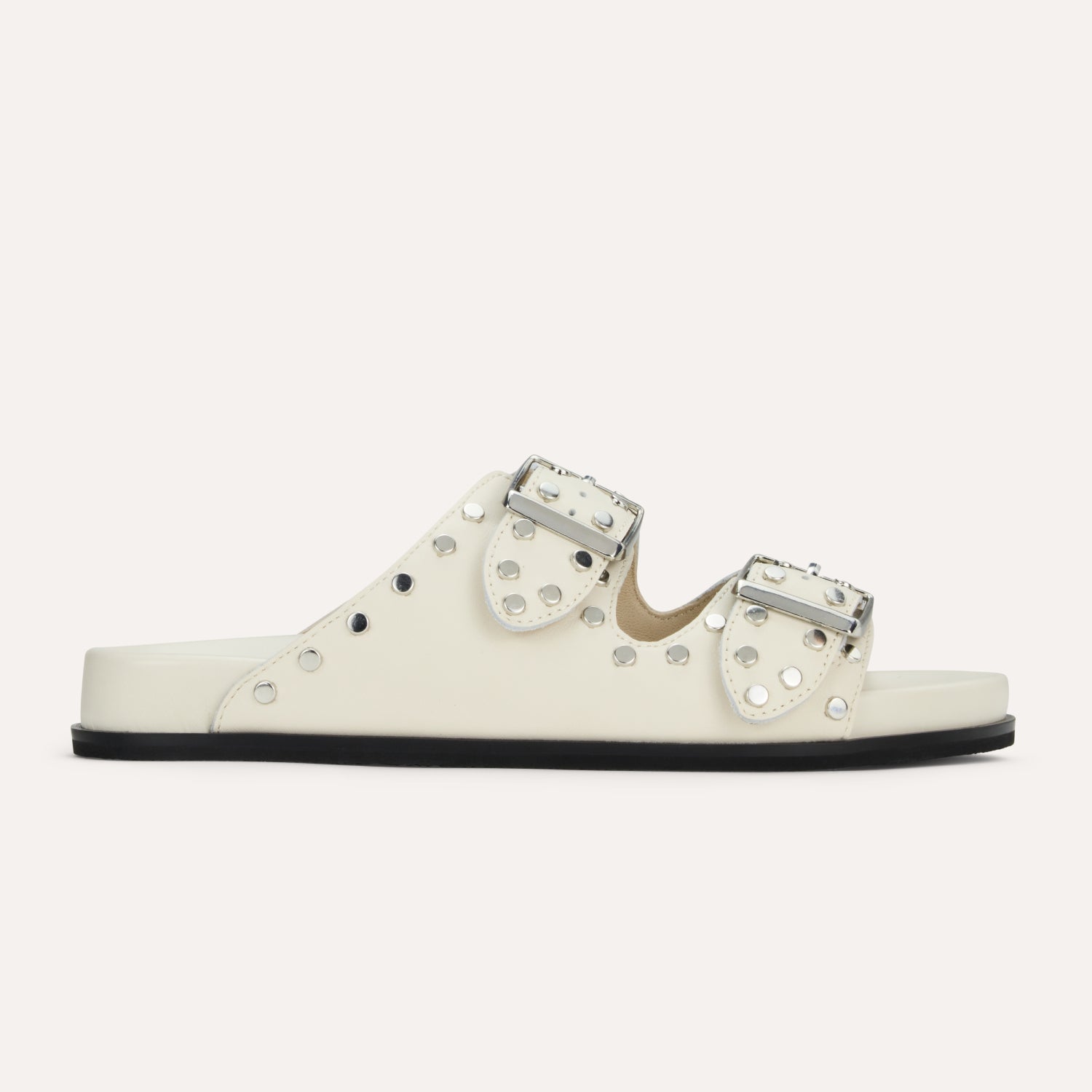 MAYA STUD IN CREAM LEATHER - Yosi Samra  -