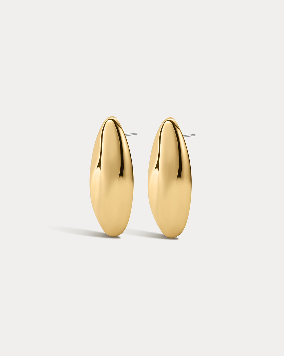 Luv Aj XL Chrome Orb Studs in Gold