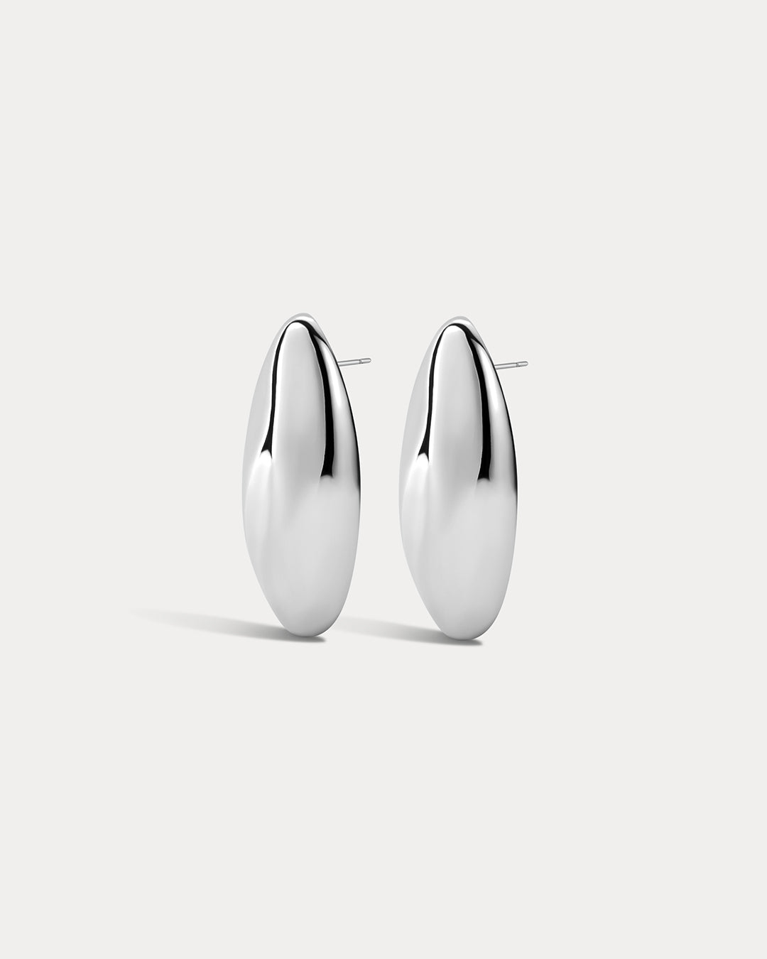 The XL Chrome Orb Studs in Silver