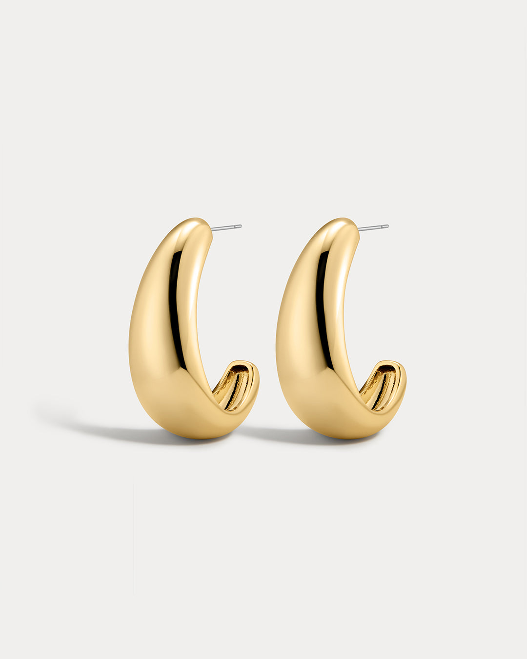 Luv Aj Chrome Orb Hoops in Gold