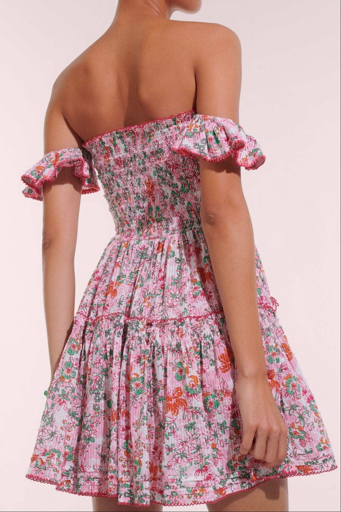Mini Dress Aurora - Pink Sweet Liberty - Poupette St Barth