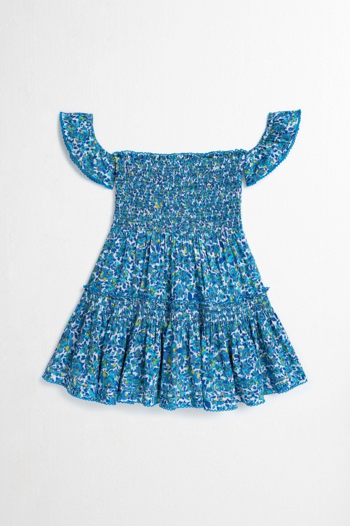 Kids Mini Dress Aurora - Blue Net - Poupette St Barth