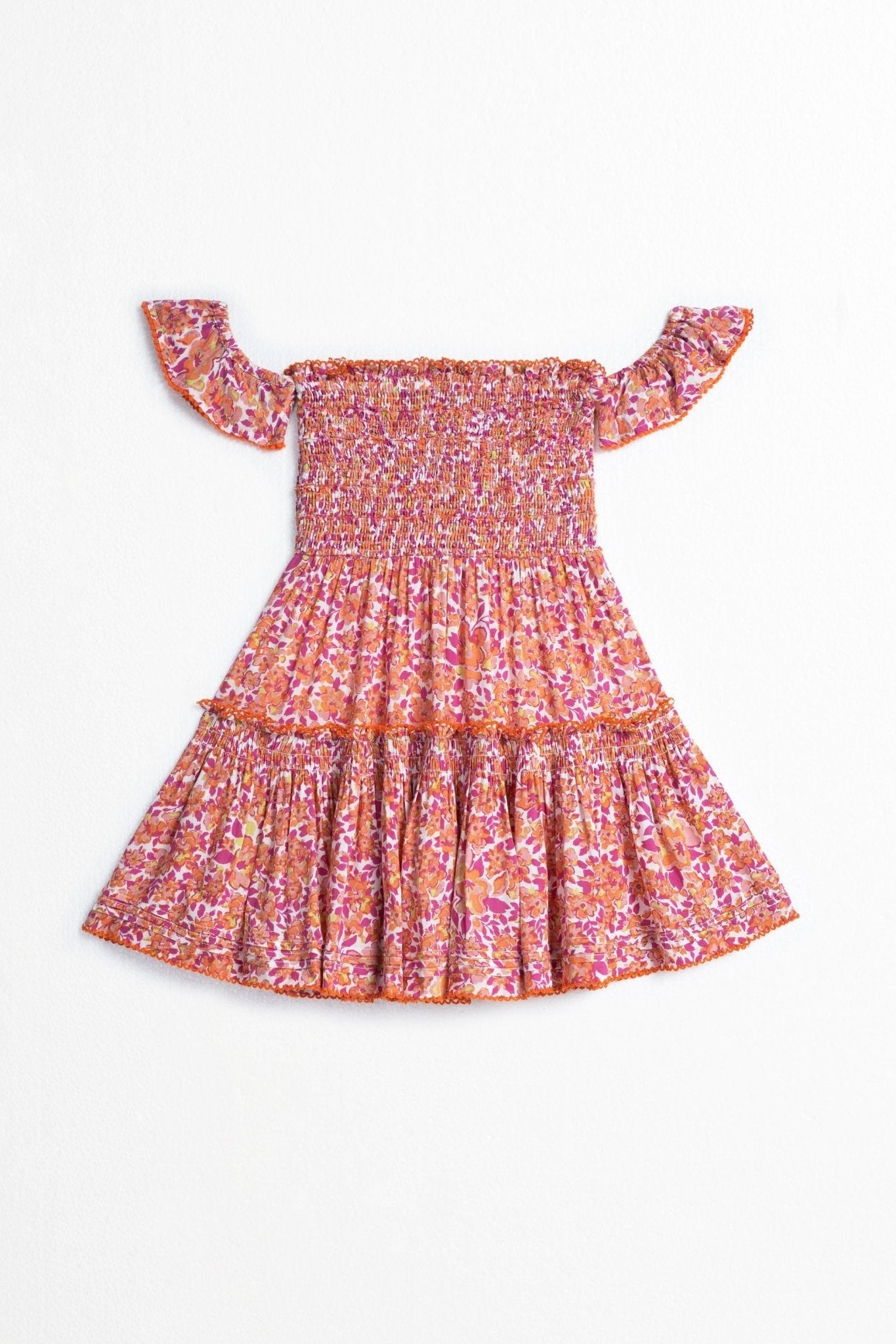 Kids Mini Dress Aurora - Pink Net - Poupette St Barth