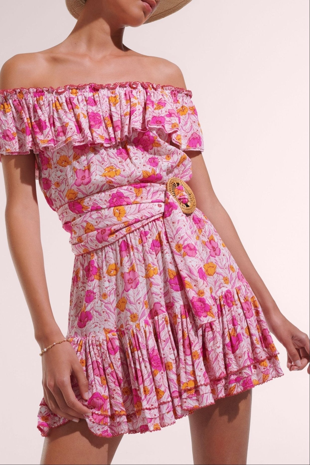 Mini Dress Bella - Pink Petunia - Poupette St Barth