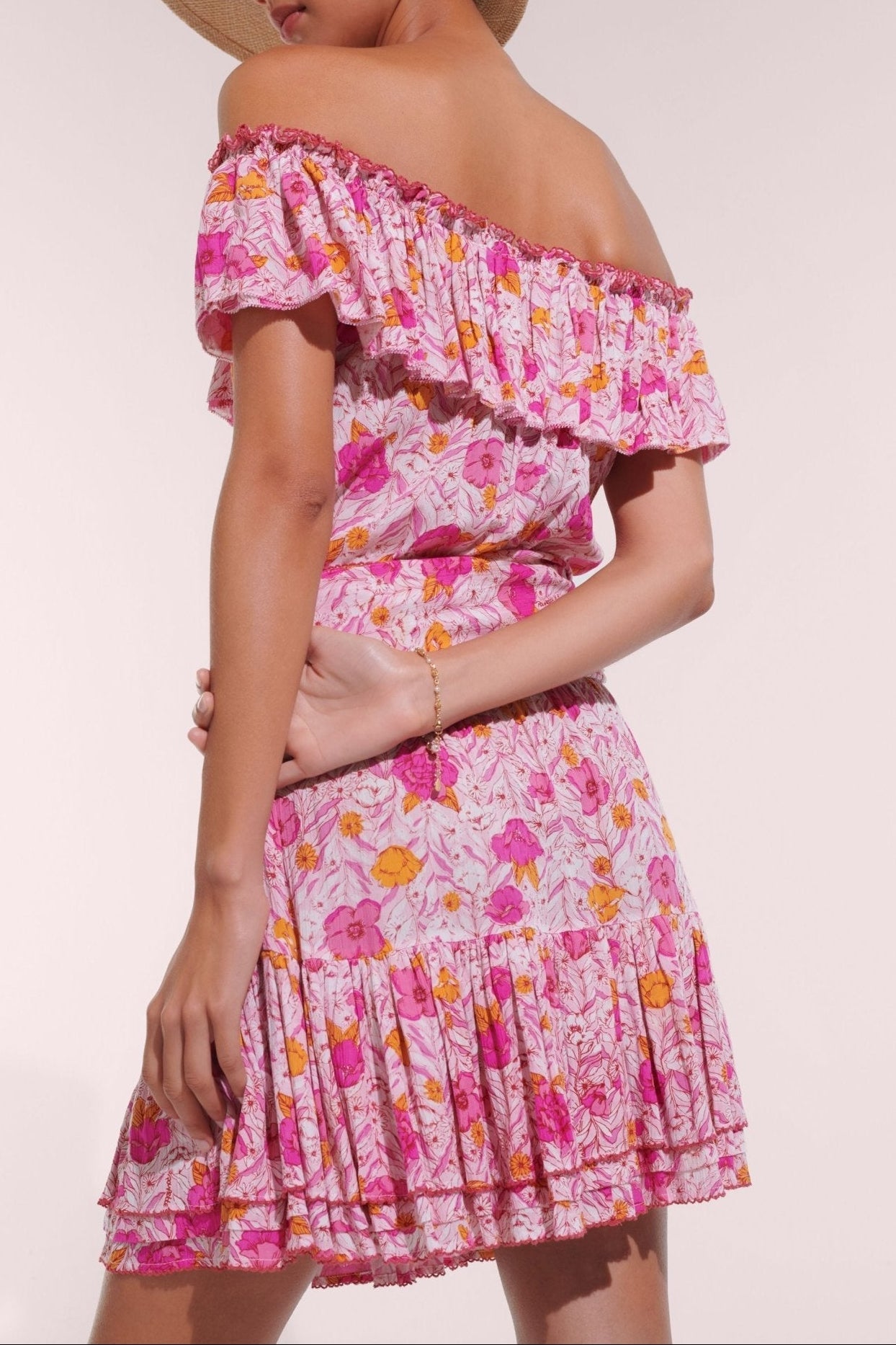 Mini Dress Bella - Pink Petunia - Poupette St Barth