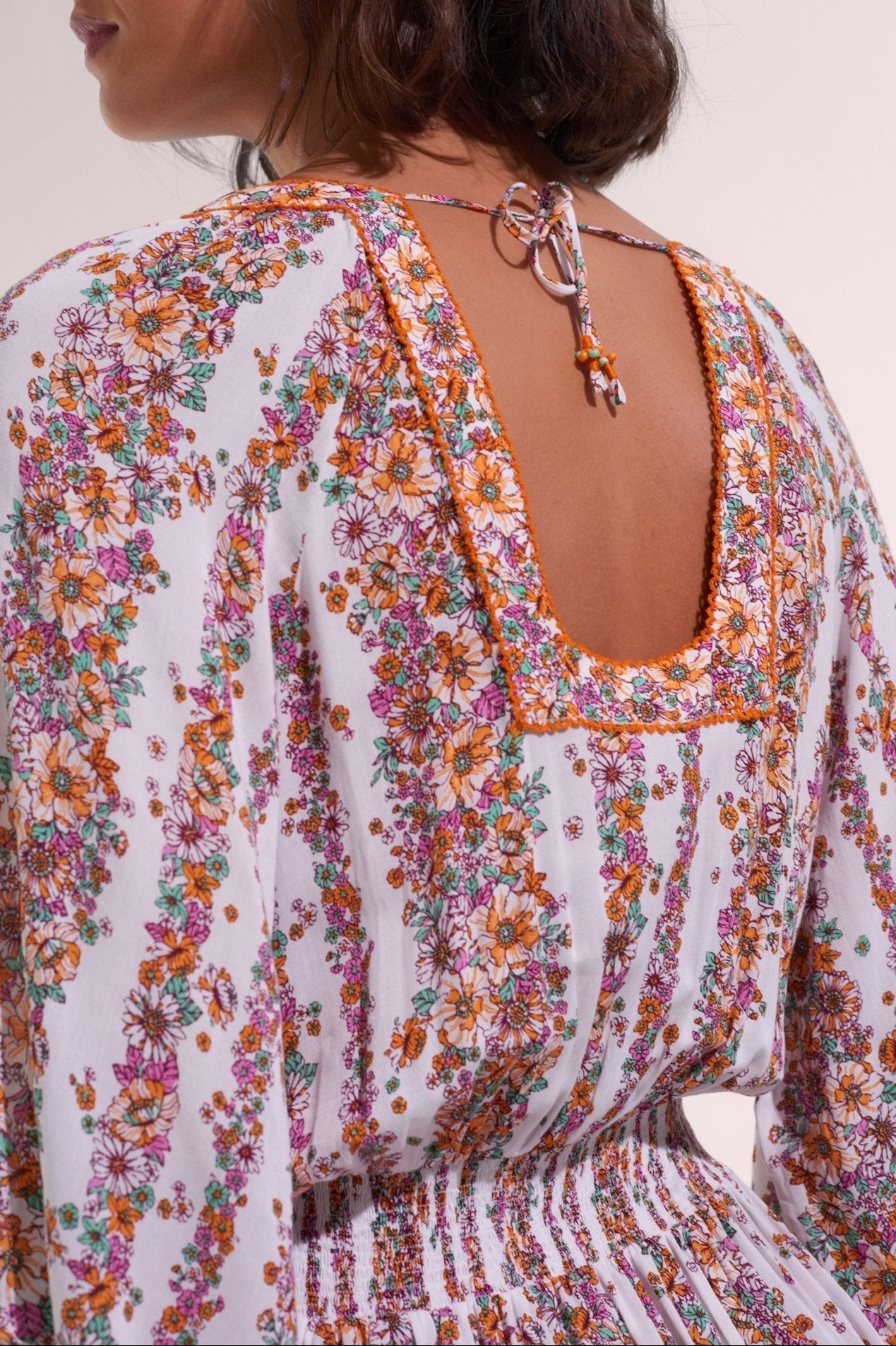 Mini Dress Bera - Lavender Waves Flowers - Poupette St Barth