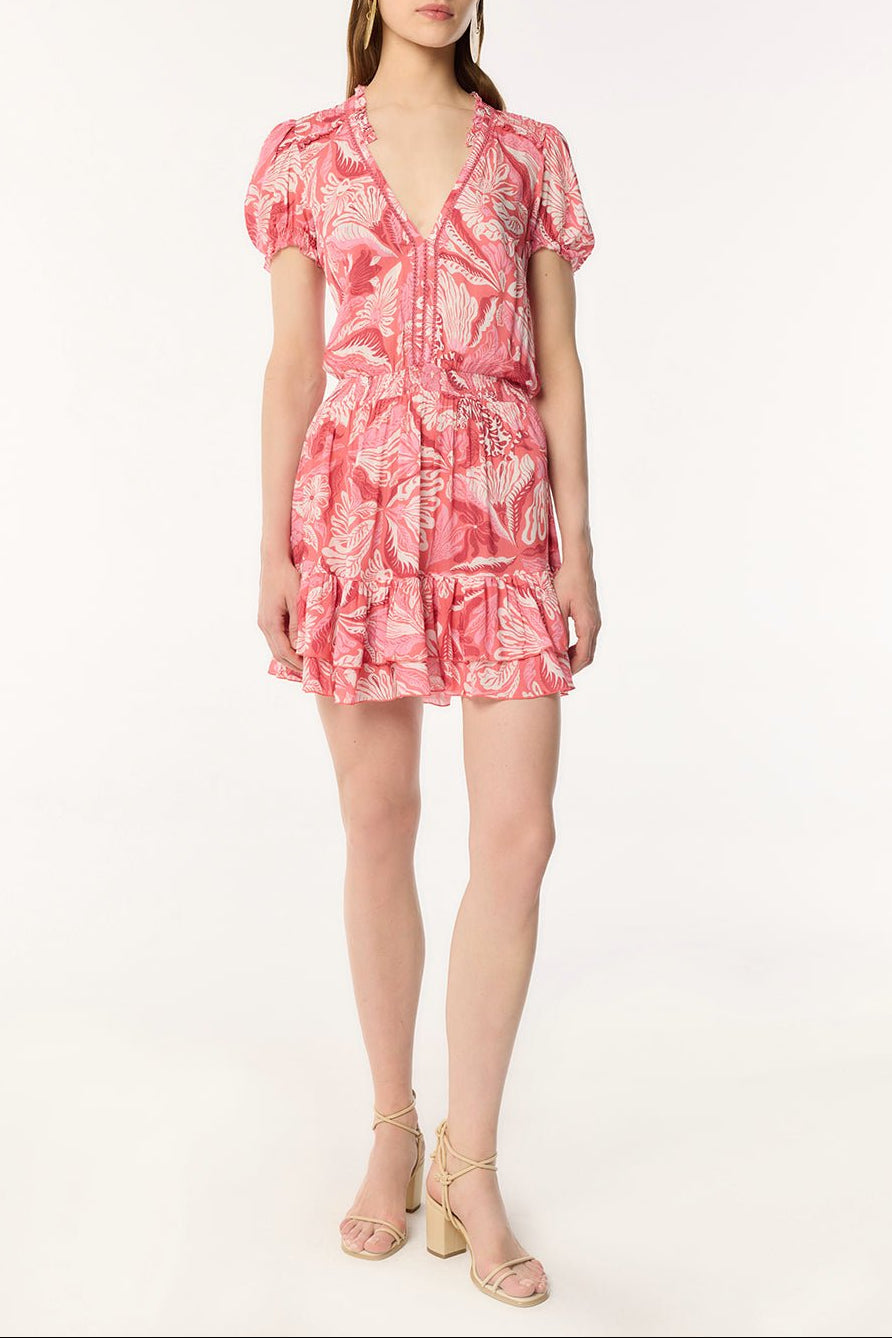 Mini Dress Bibi - Pink Tiger Lily - Poupette St Barth