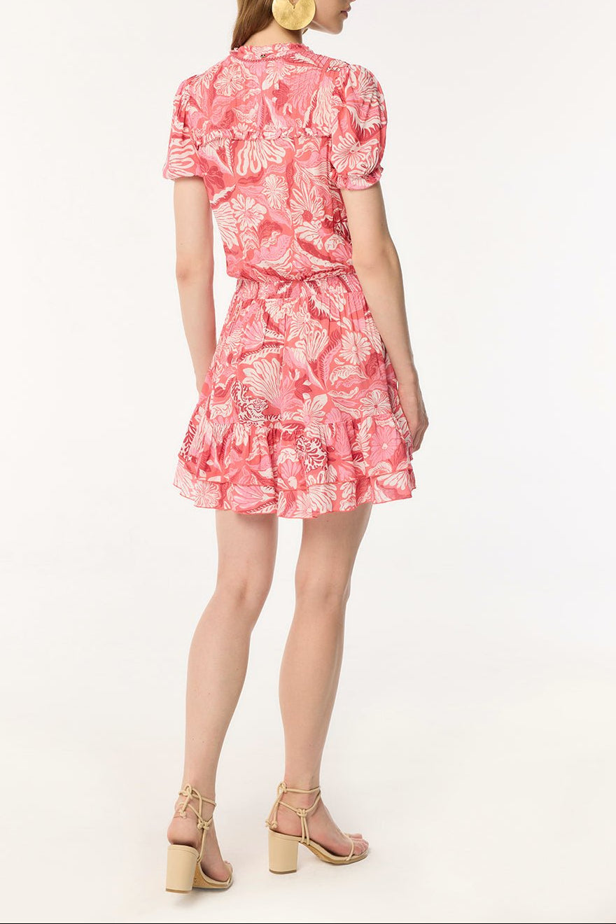 Mini Dress Bibi - Pink Tiger Lily - Poupette St Barth
