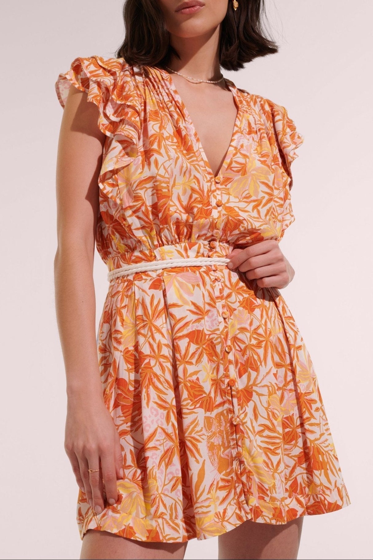 Mini Dress Bice - Gold Orchid - Poupette St Barth