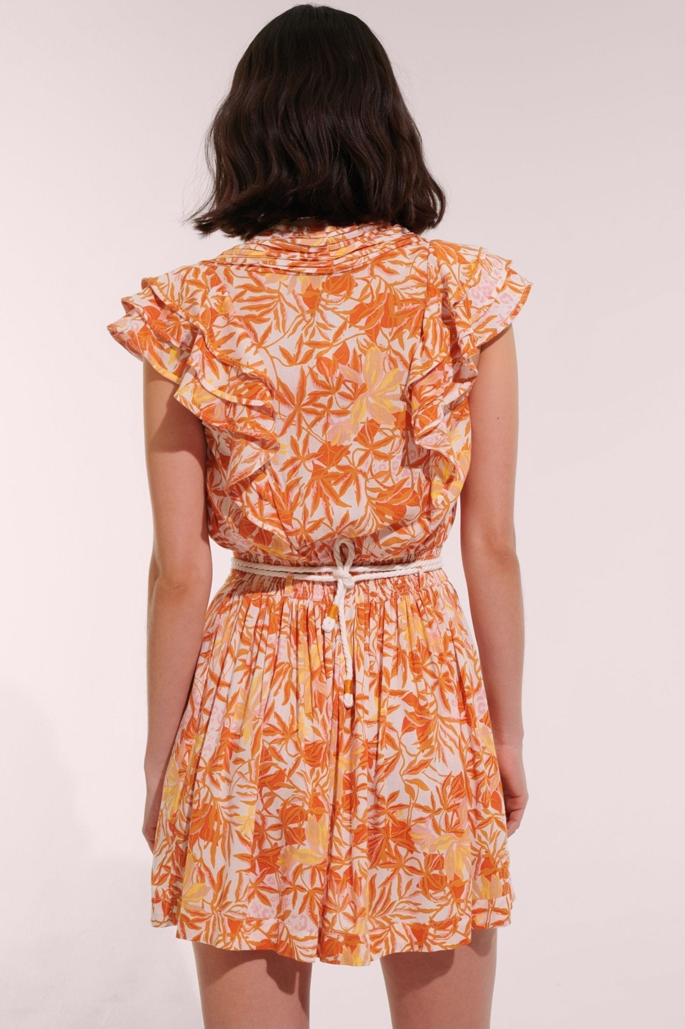 Mini Dress Bice - Gold Orchid - Poupette St Barth