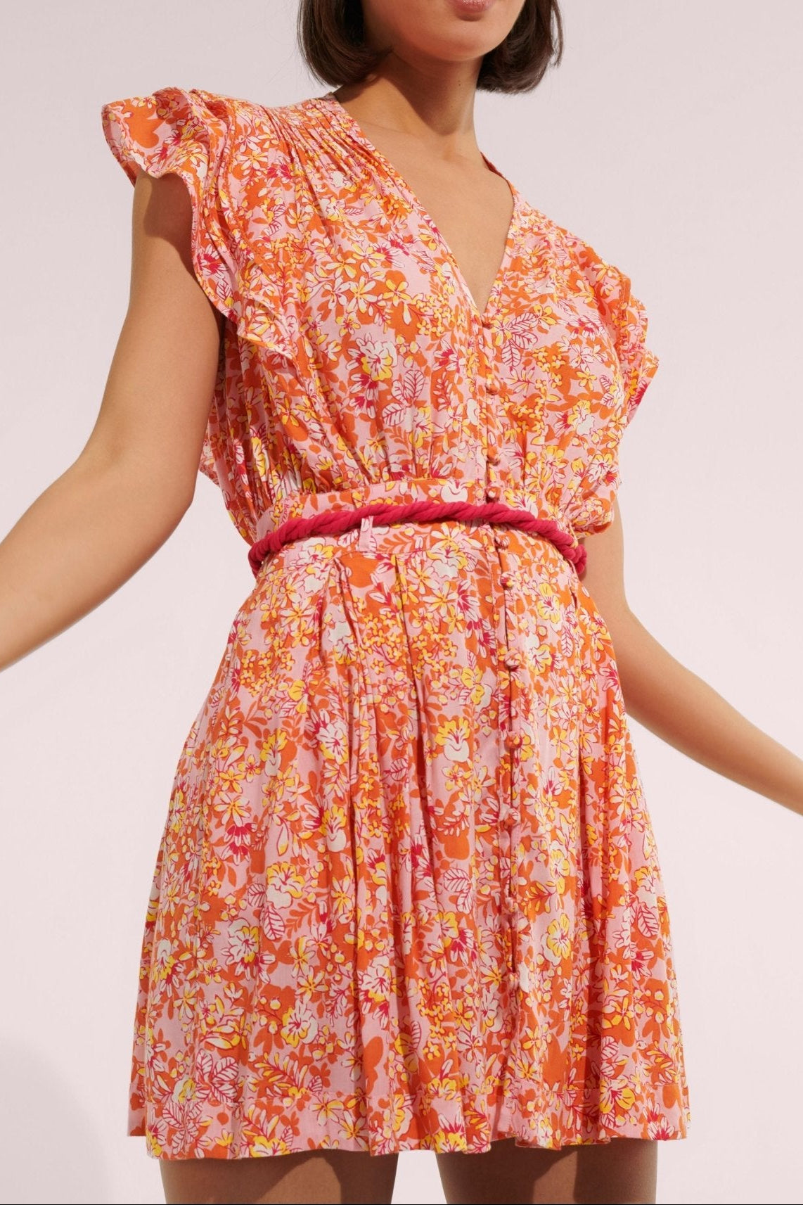 Mini Dress Bice - Pink Sweet Bell - Poupette St Barth