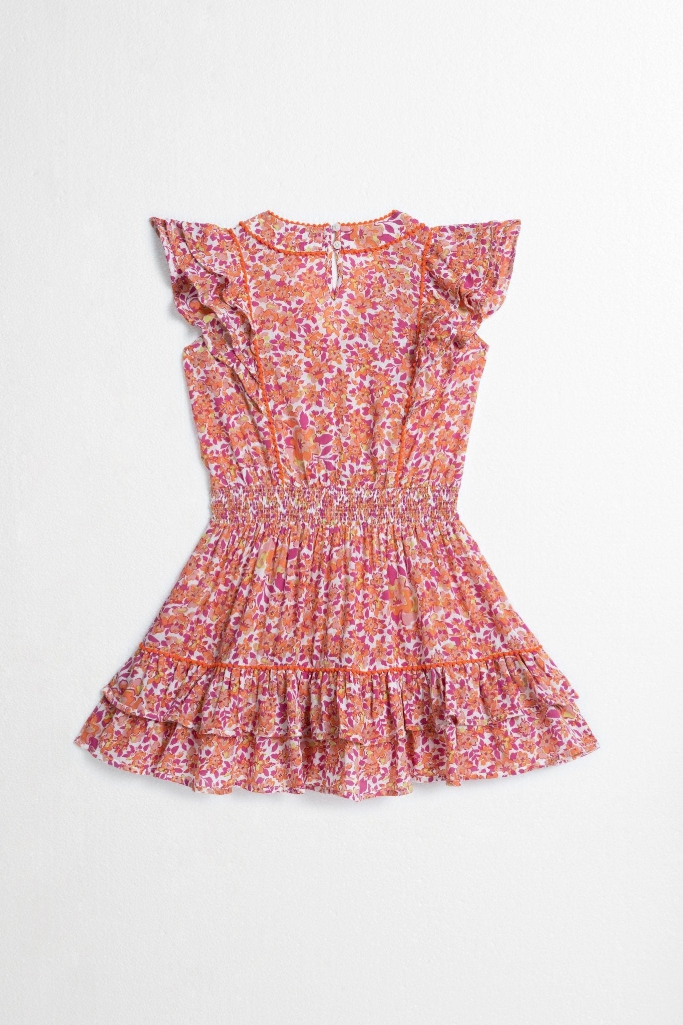 Kids Mini Dress Camila - Pink Net - Poupette St Barth