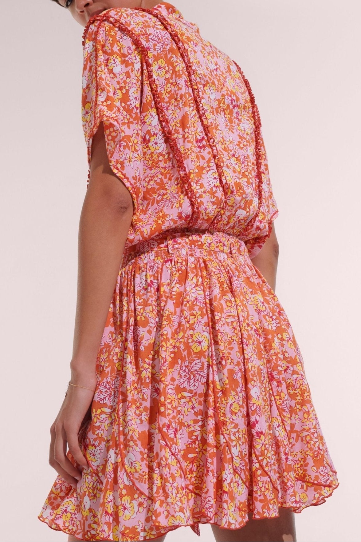 Mini Dress Olivia - Pink Sweet Bell - Poupette St Barth