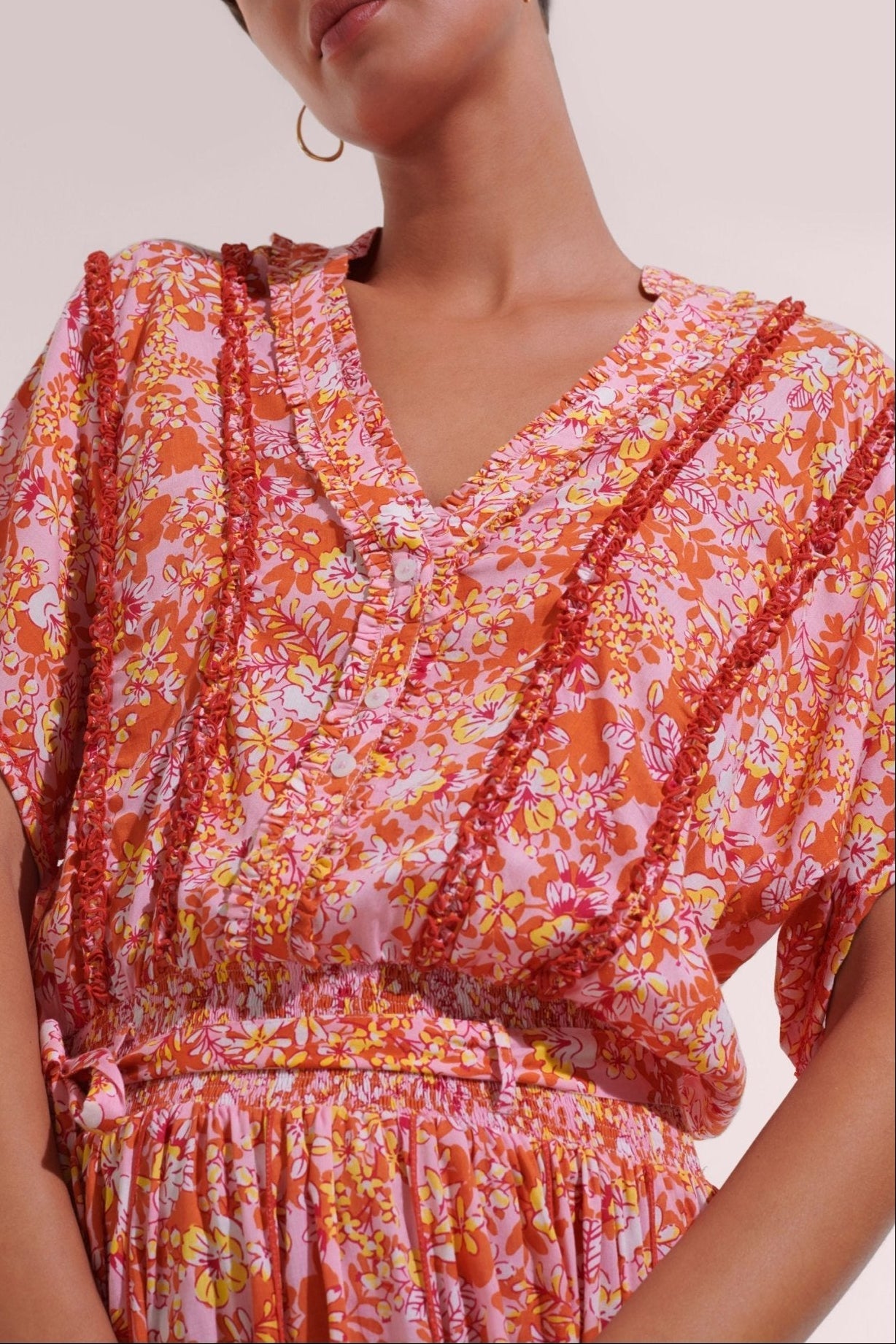 Mini Dress Olivia - Pink Sweet Bell - Poupette St Barth