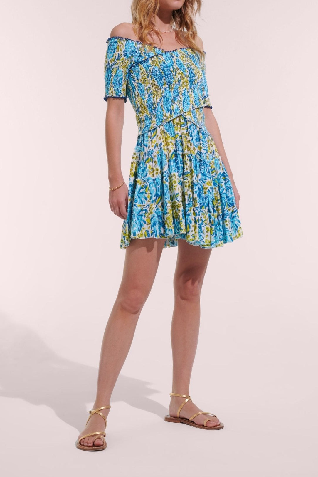Mini Dress Soledad - Blue Krysan - Poupette St Barth