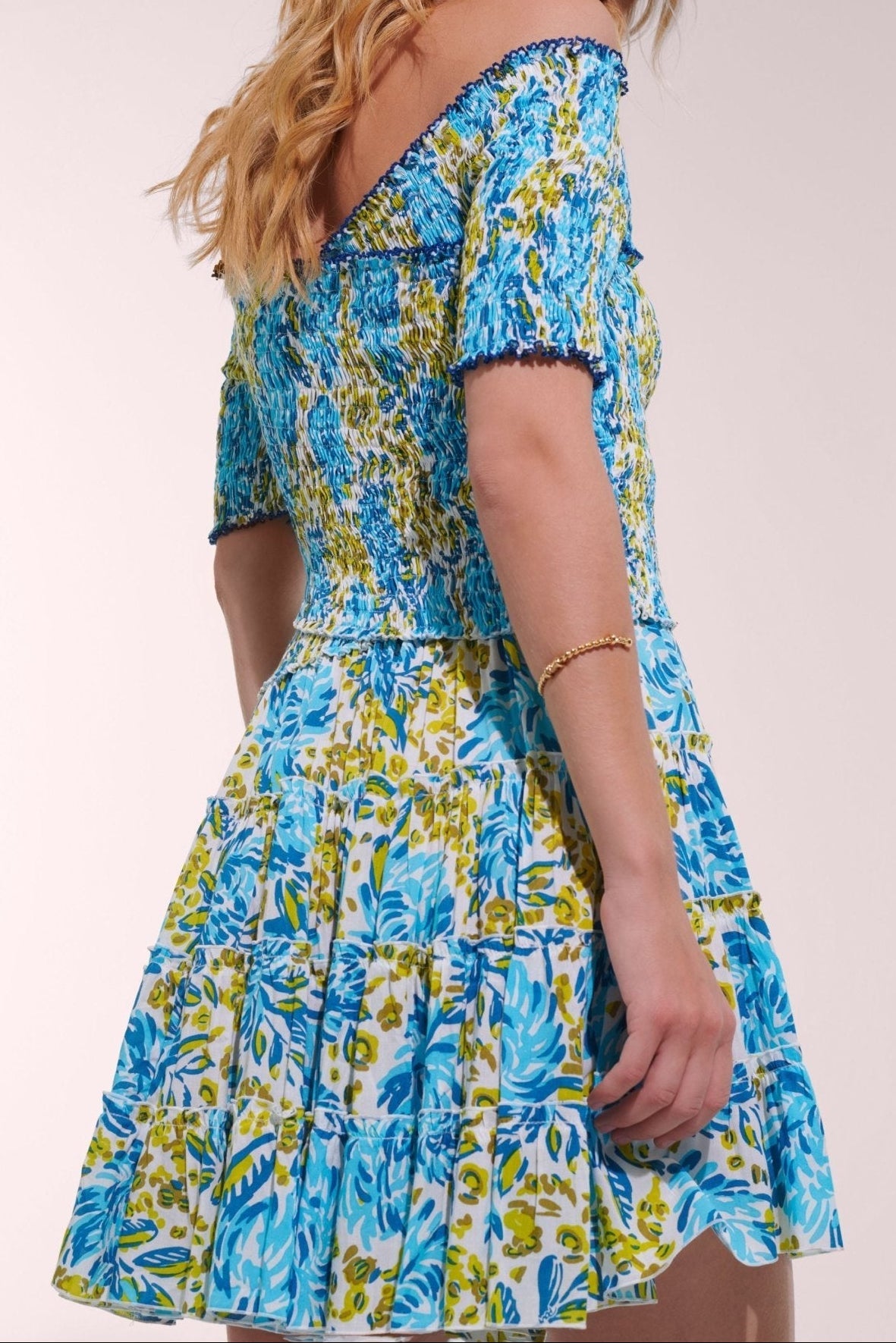 Mini Dress Soledad - Blue Krysan - Poupette St Barth