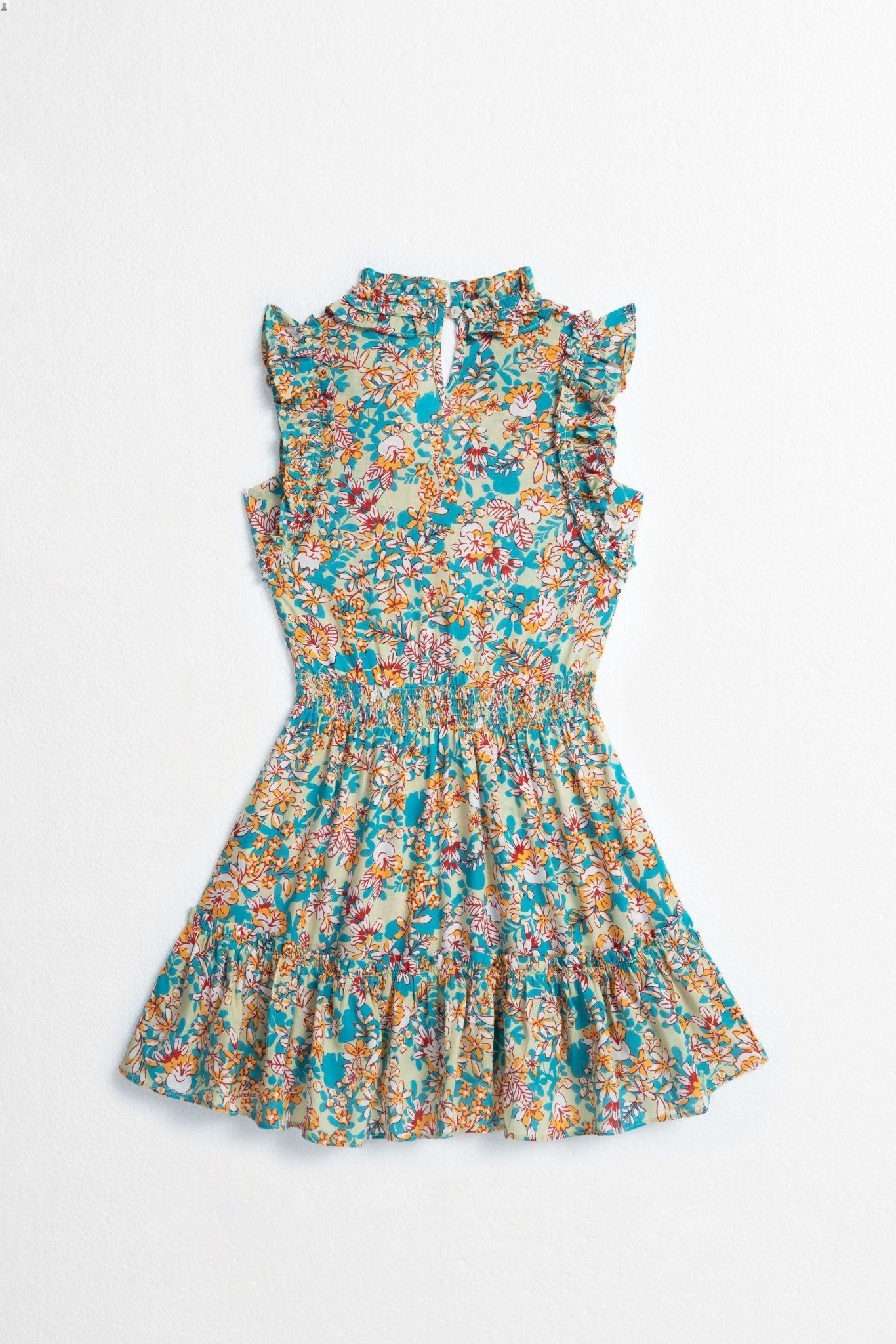 Kids Mini Dress Triny - Green Sweet Bell - Poupette St Barth