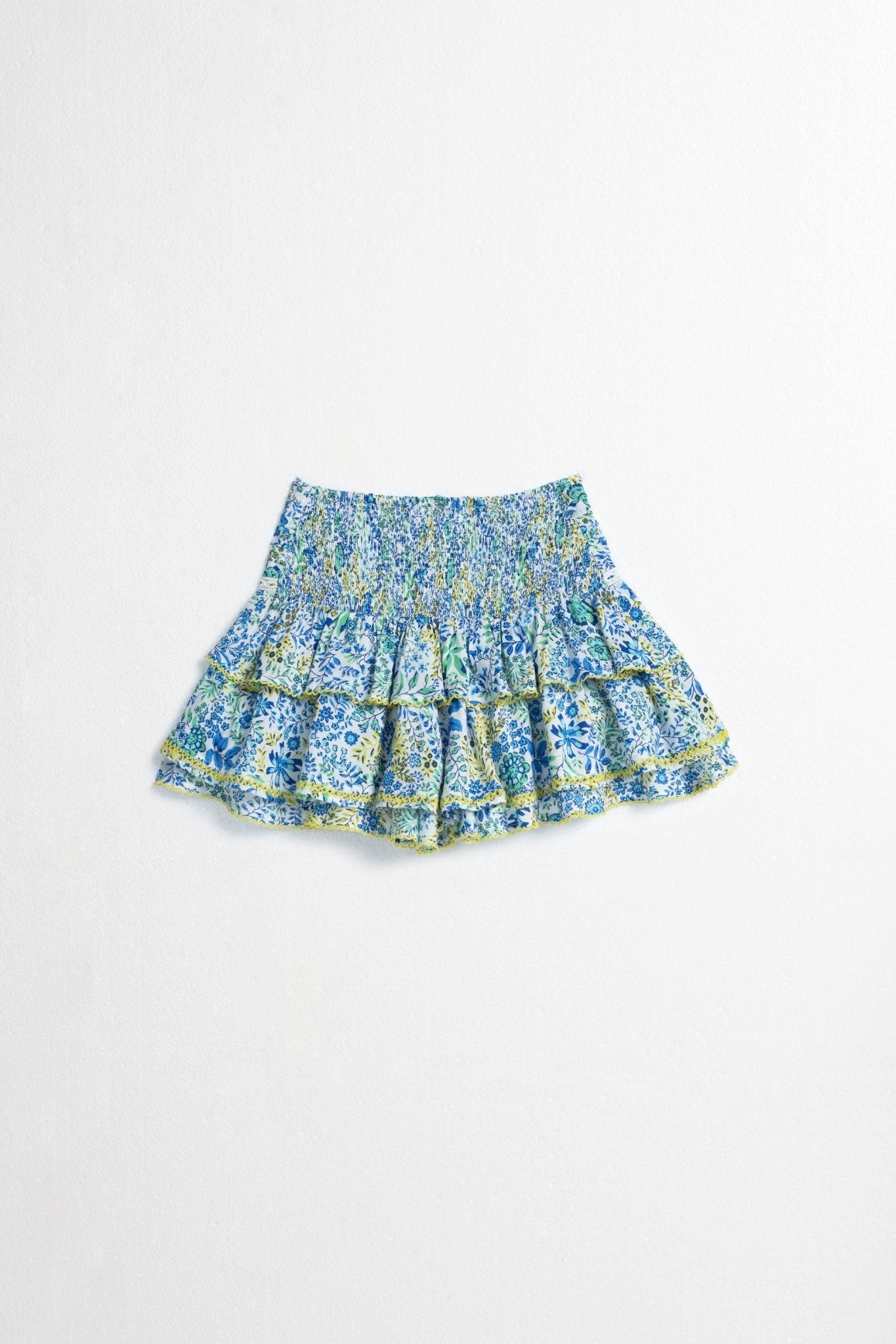 Kids Mini Skirt Alizee - White Blue Nature - Poupette St Barth