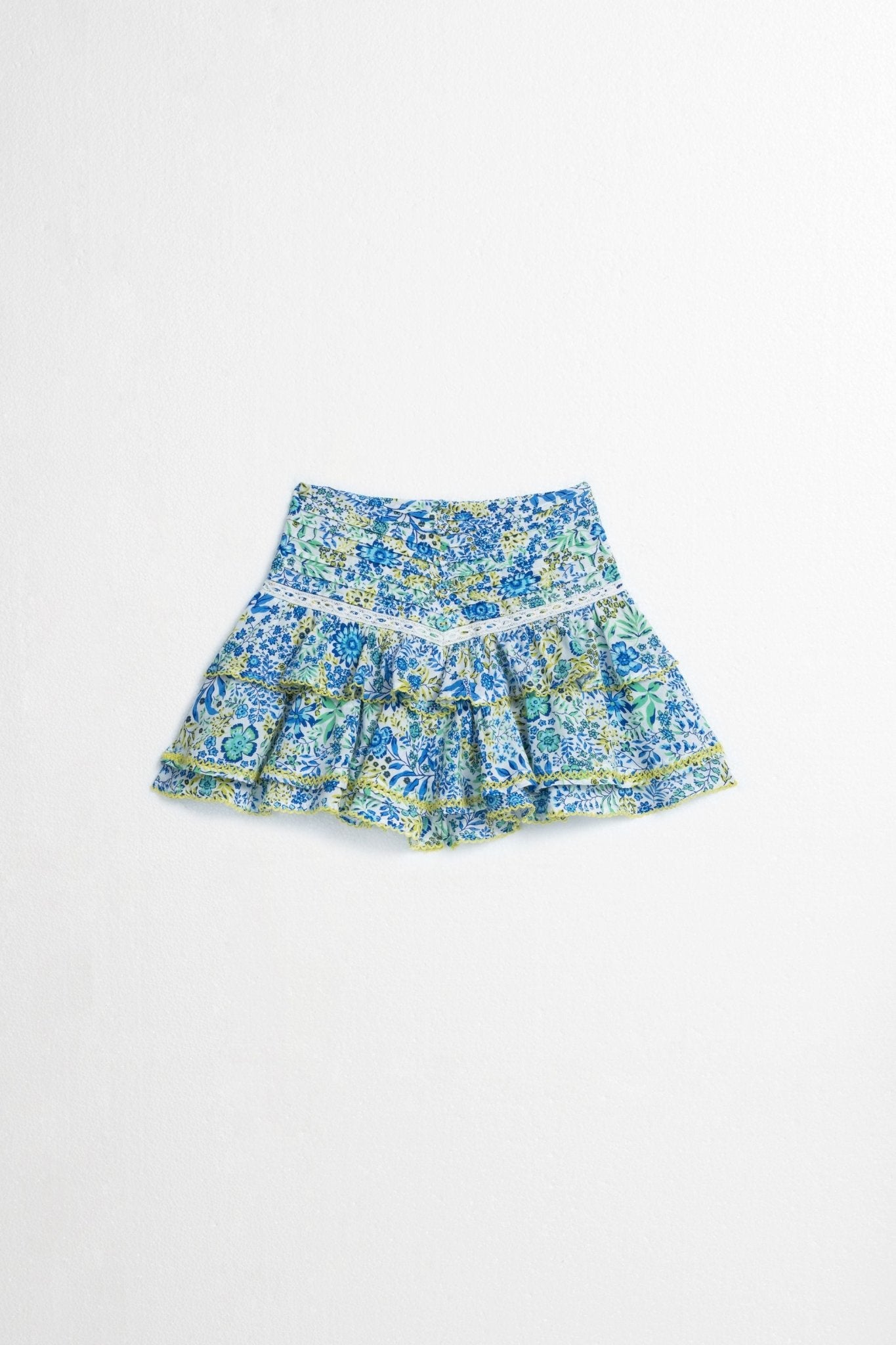 Kids Mini Skirt Alizee - White Blue Nature - Poupette St Barth
