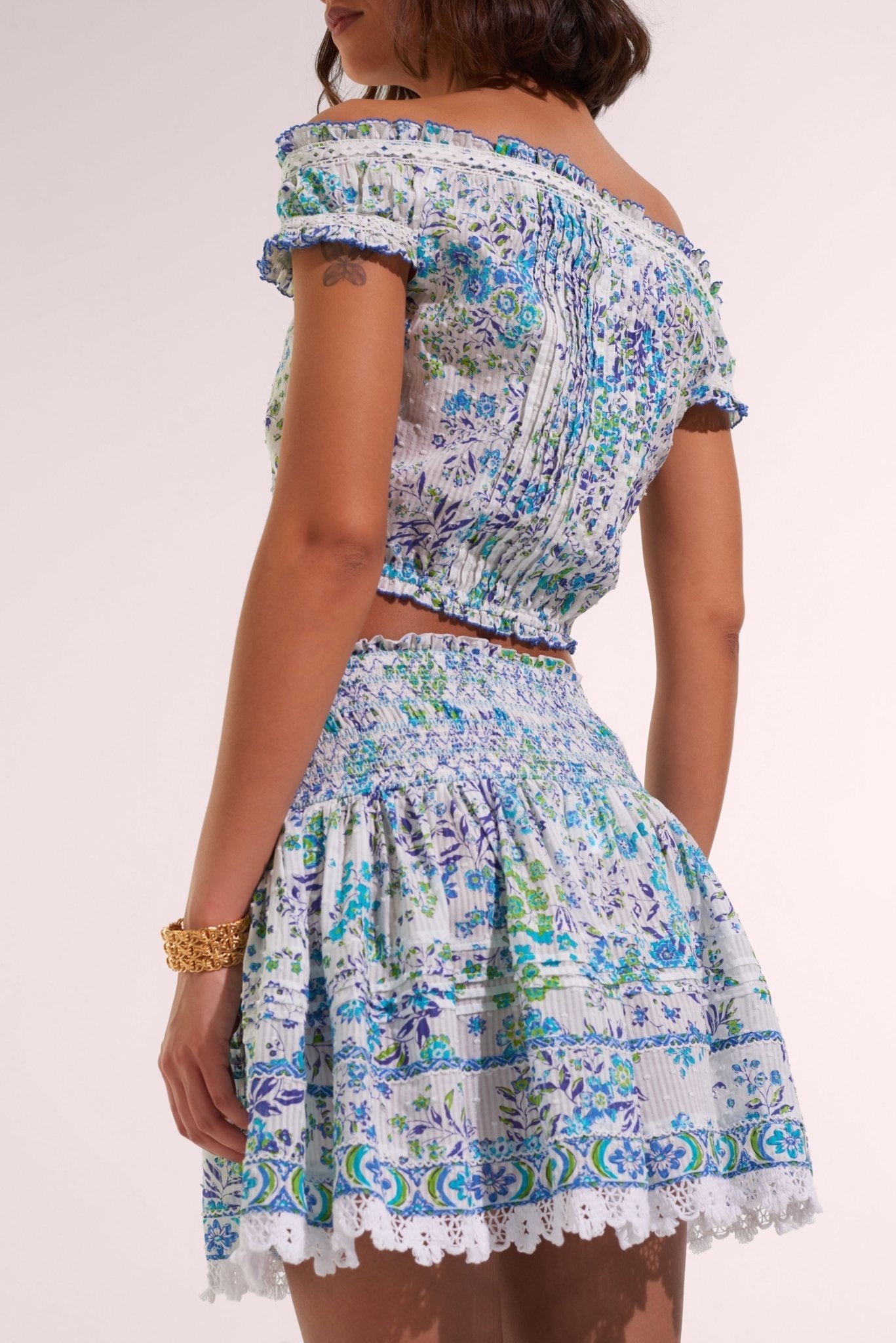 Mini Skirt Galia - Blue Queen Liberty - Poupette St Barth