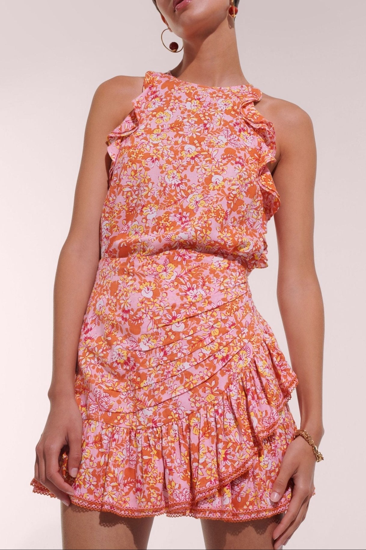 Mini Skirt Mabelle - Pink Sweet Bell - Poupette St Barth