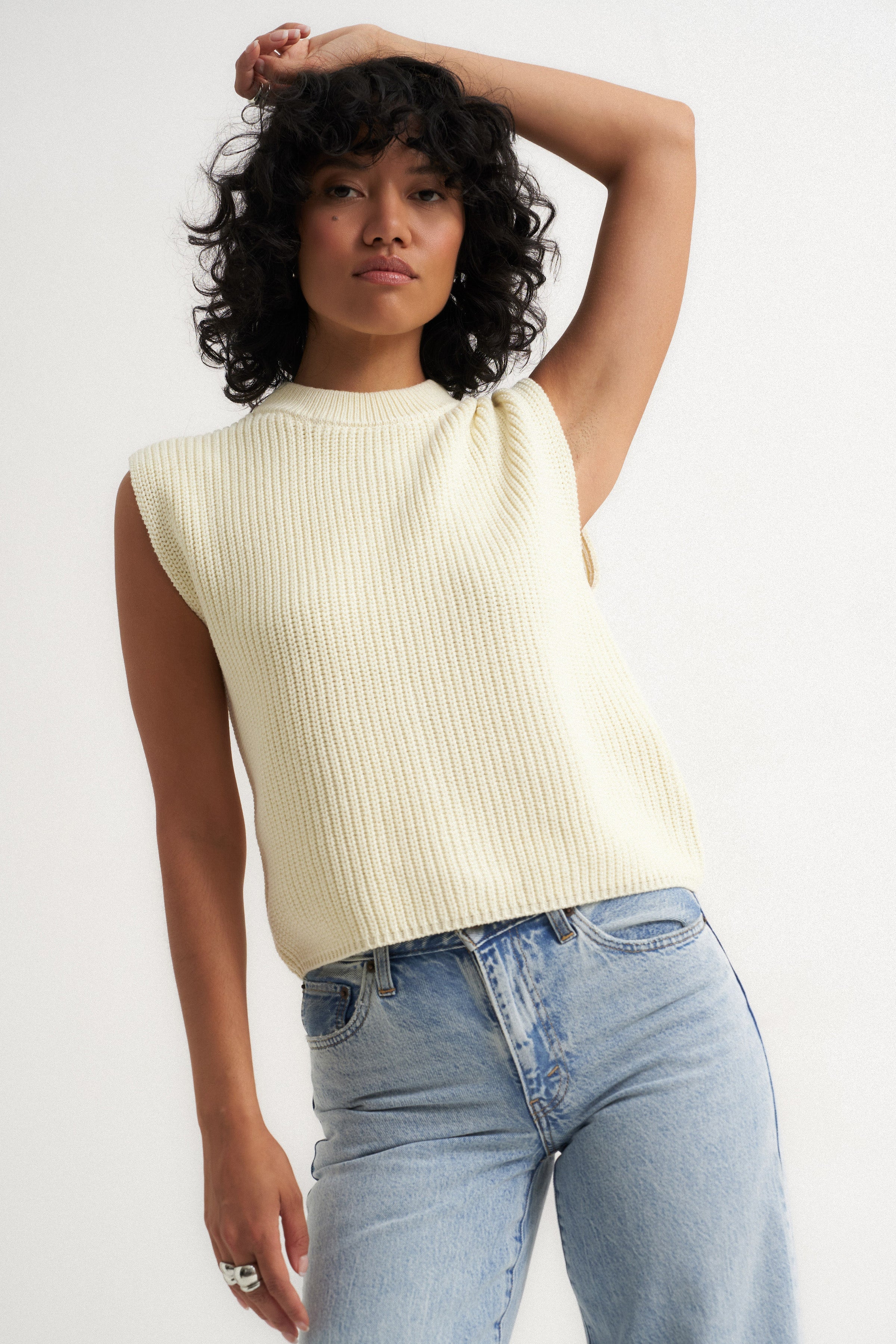The Muscle Tee - Creme